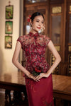 Evelia Qipao Top (Red)
