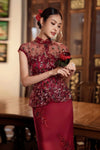 Evelia Qipao Top (Red)