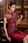 Evelia Qipao Top (Red)