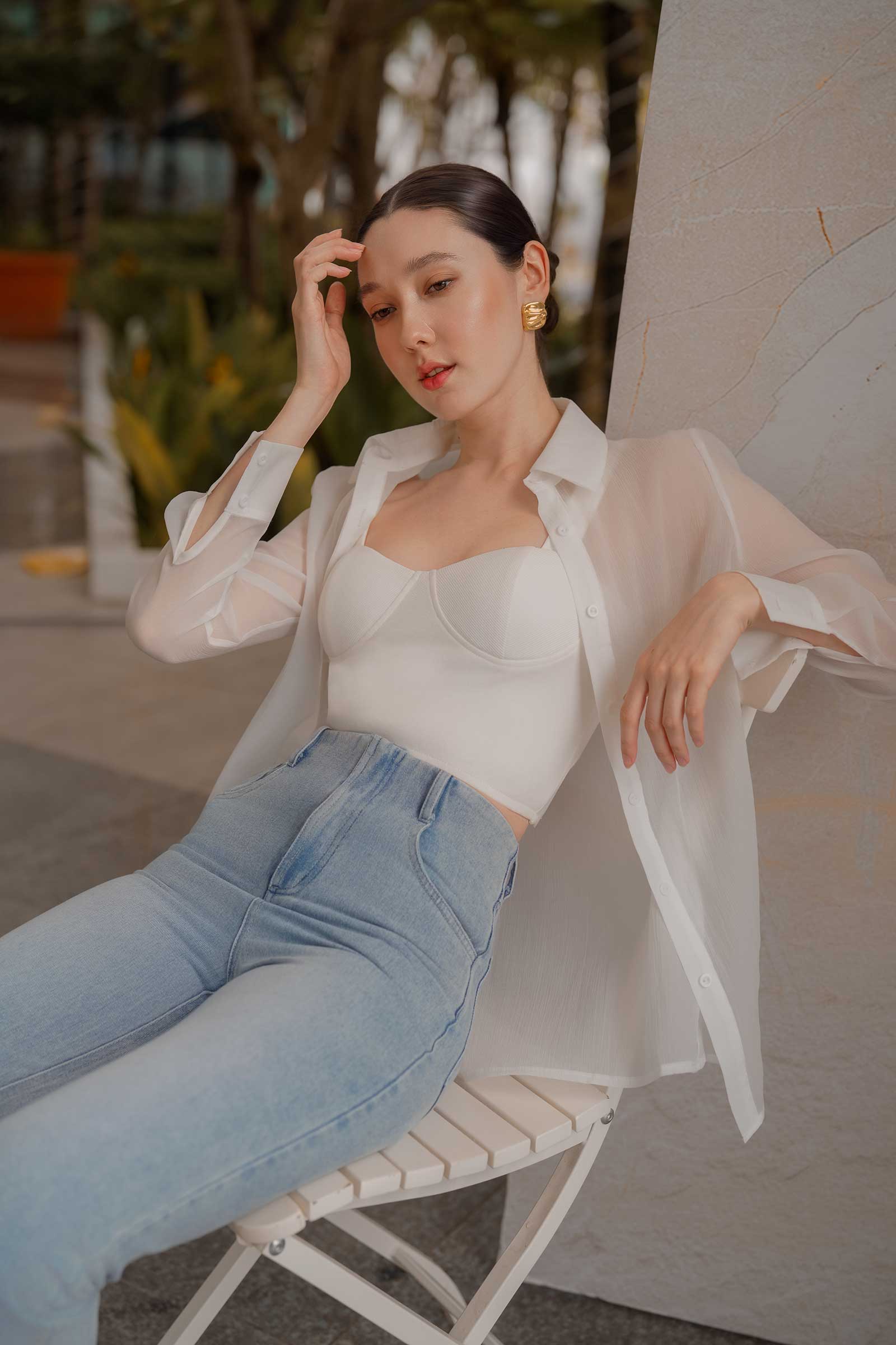 Darnisze Organza Top Set (White)