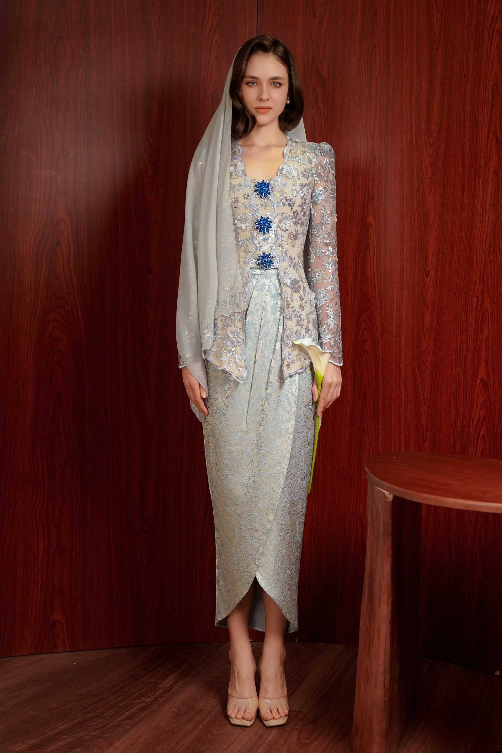 Sapphire Modern Kebaya Set (Blue)