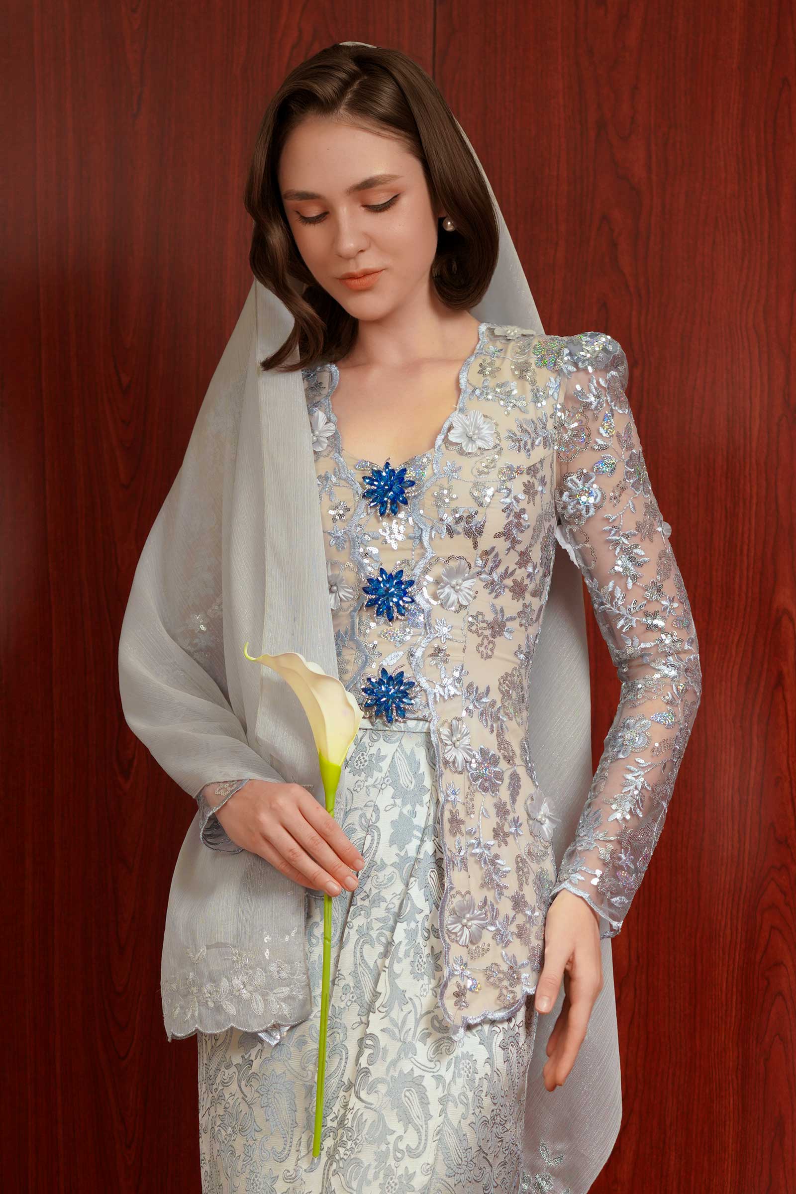 Sapphire Kebaya Top (Blue)