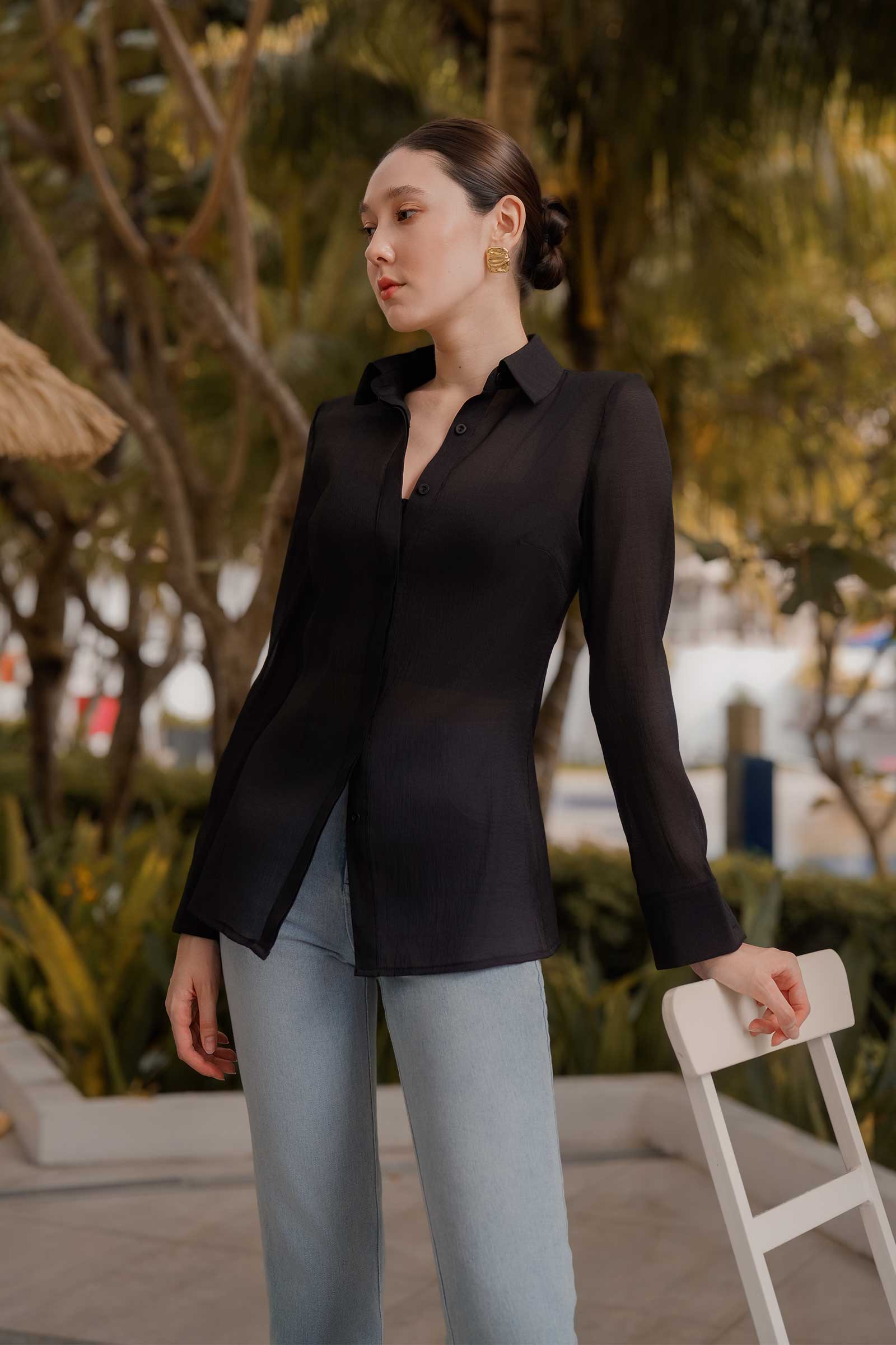 Darnisze Organza Top Set (Black)