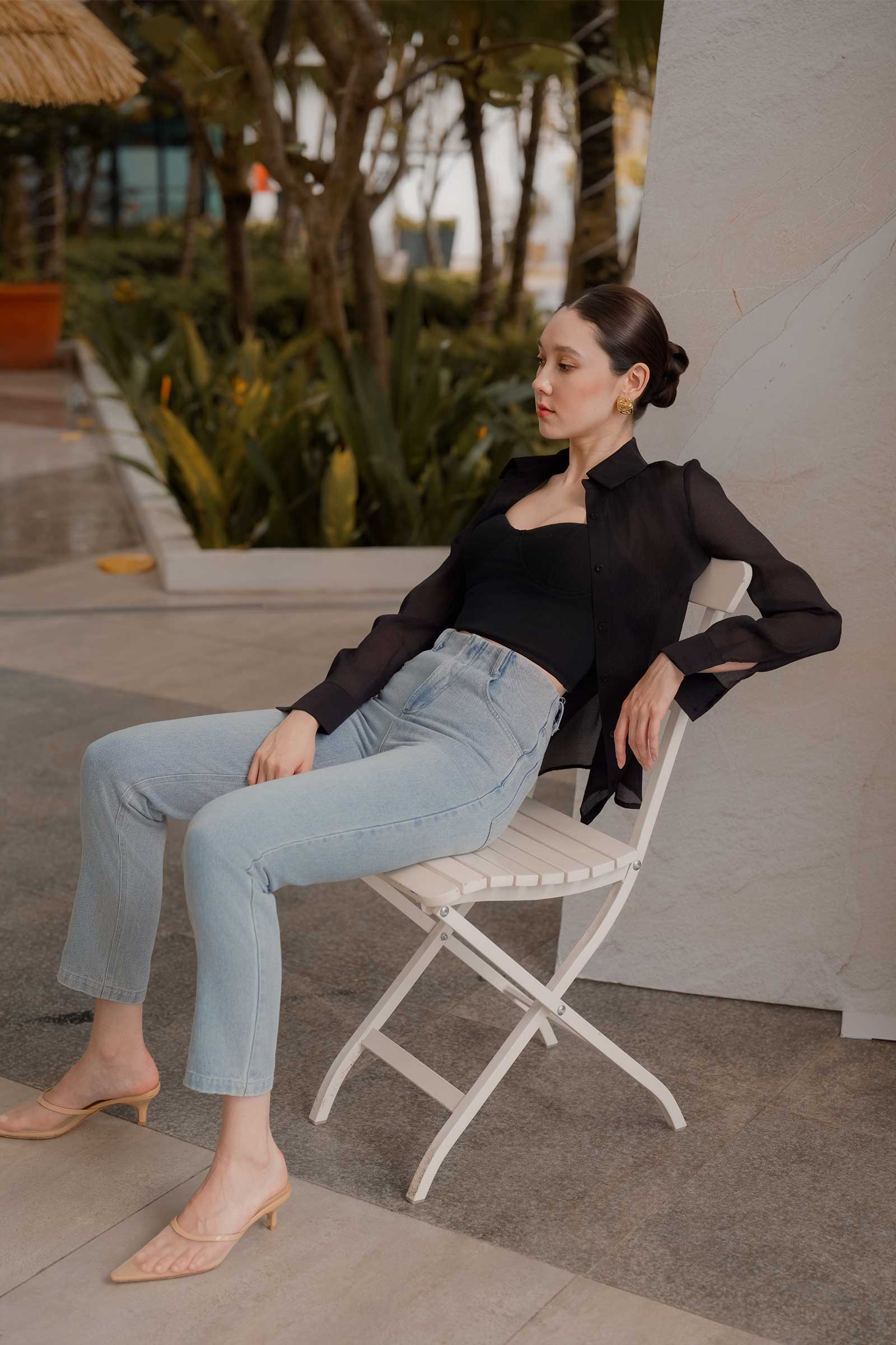 Darnisze Organza Top Set (Black)