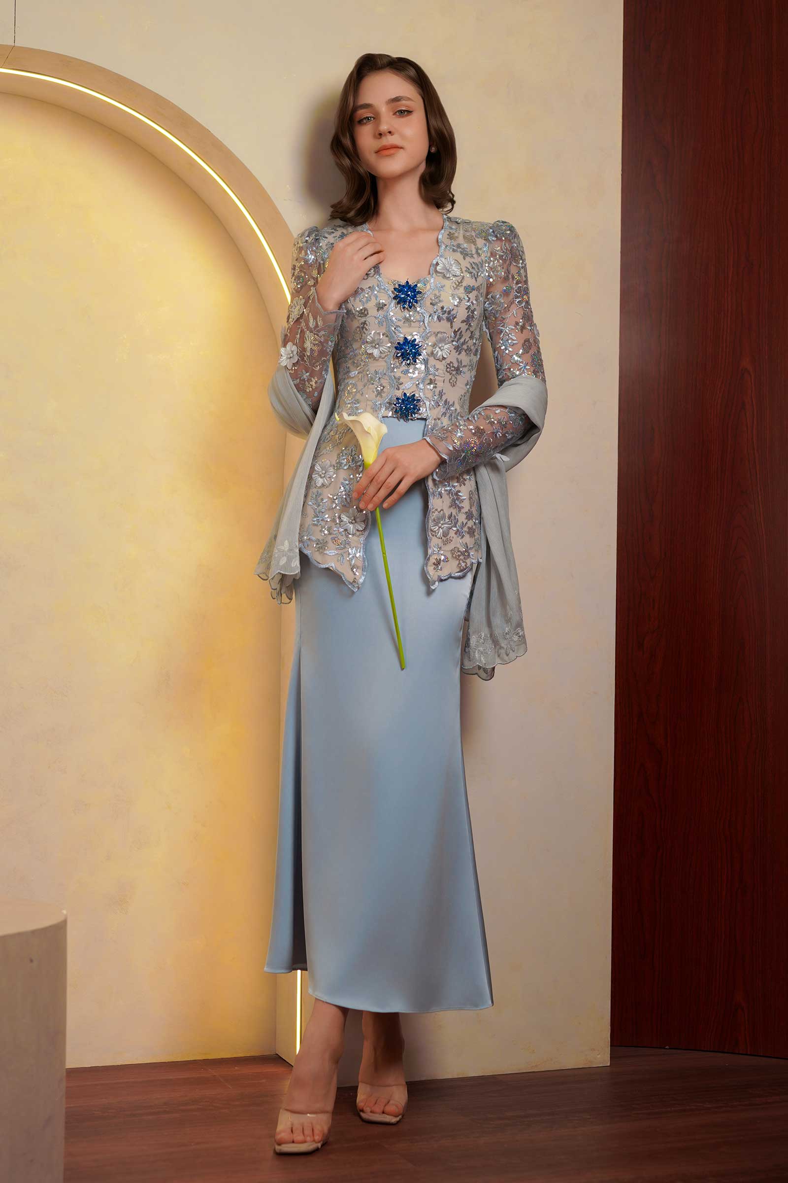 Sapphire Kebaya Top (Blue)