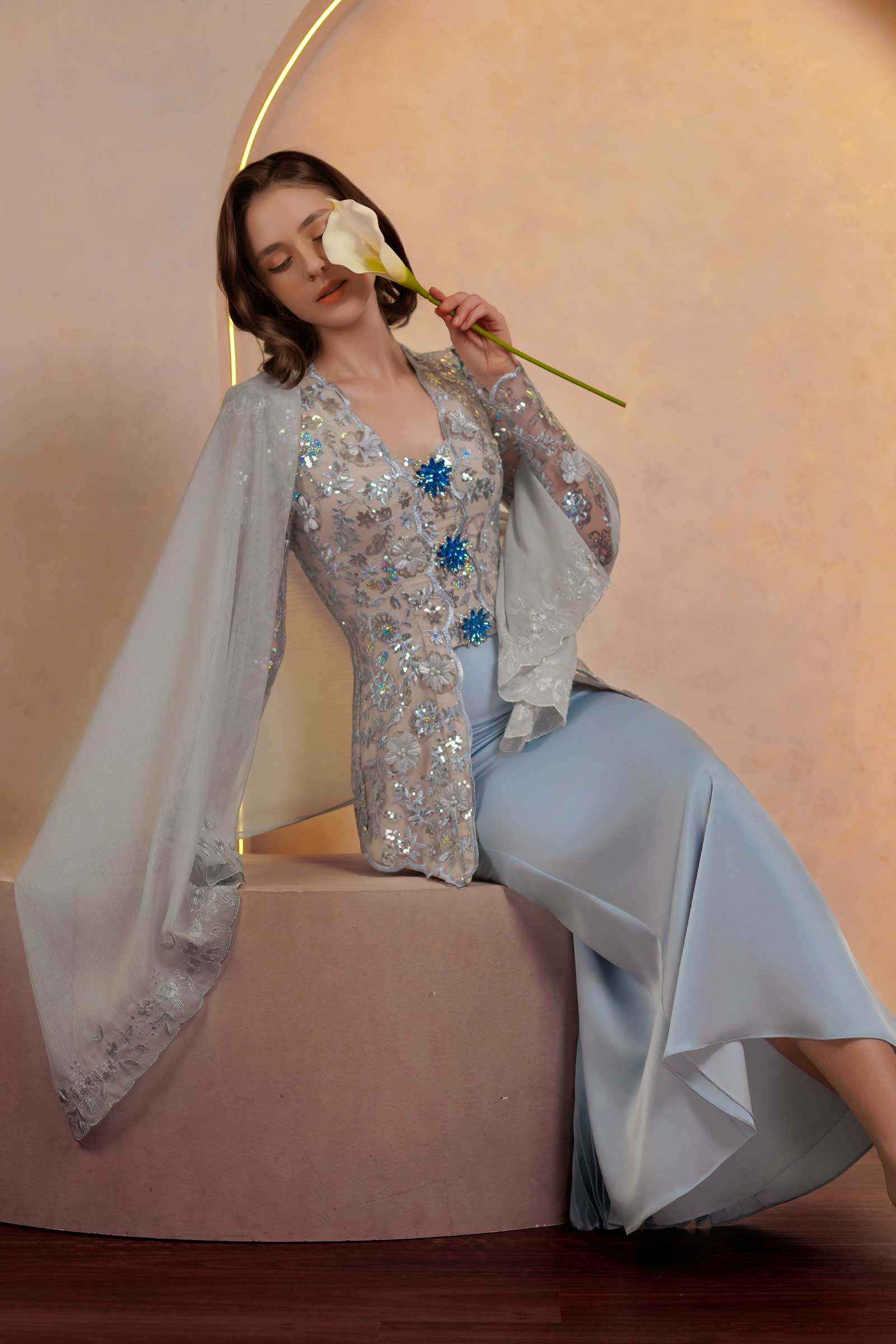 Sapphire Kebaya Top (Blue)