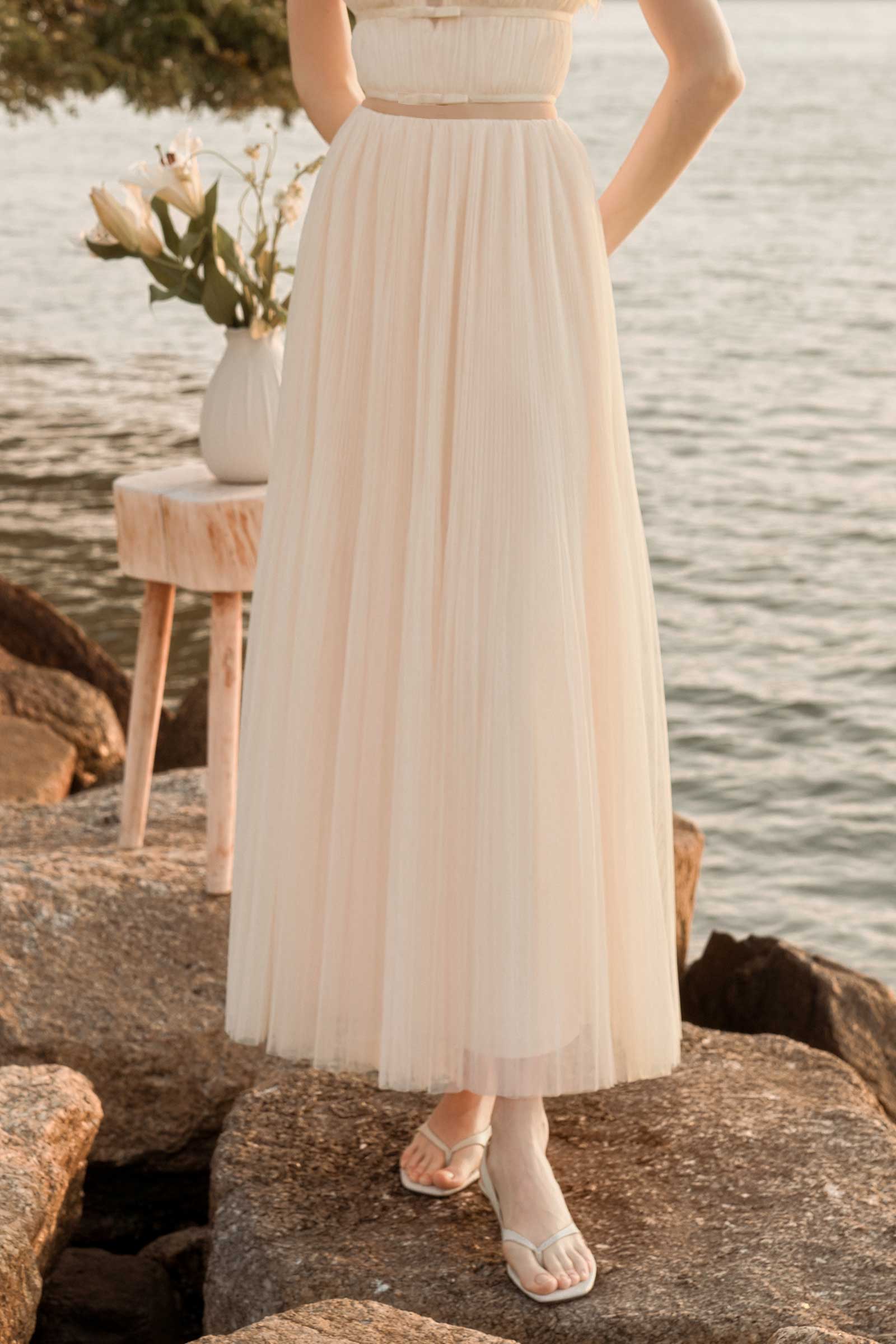 Diaveriale Tulle Skirt (Cream)