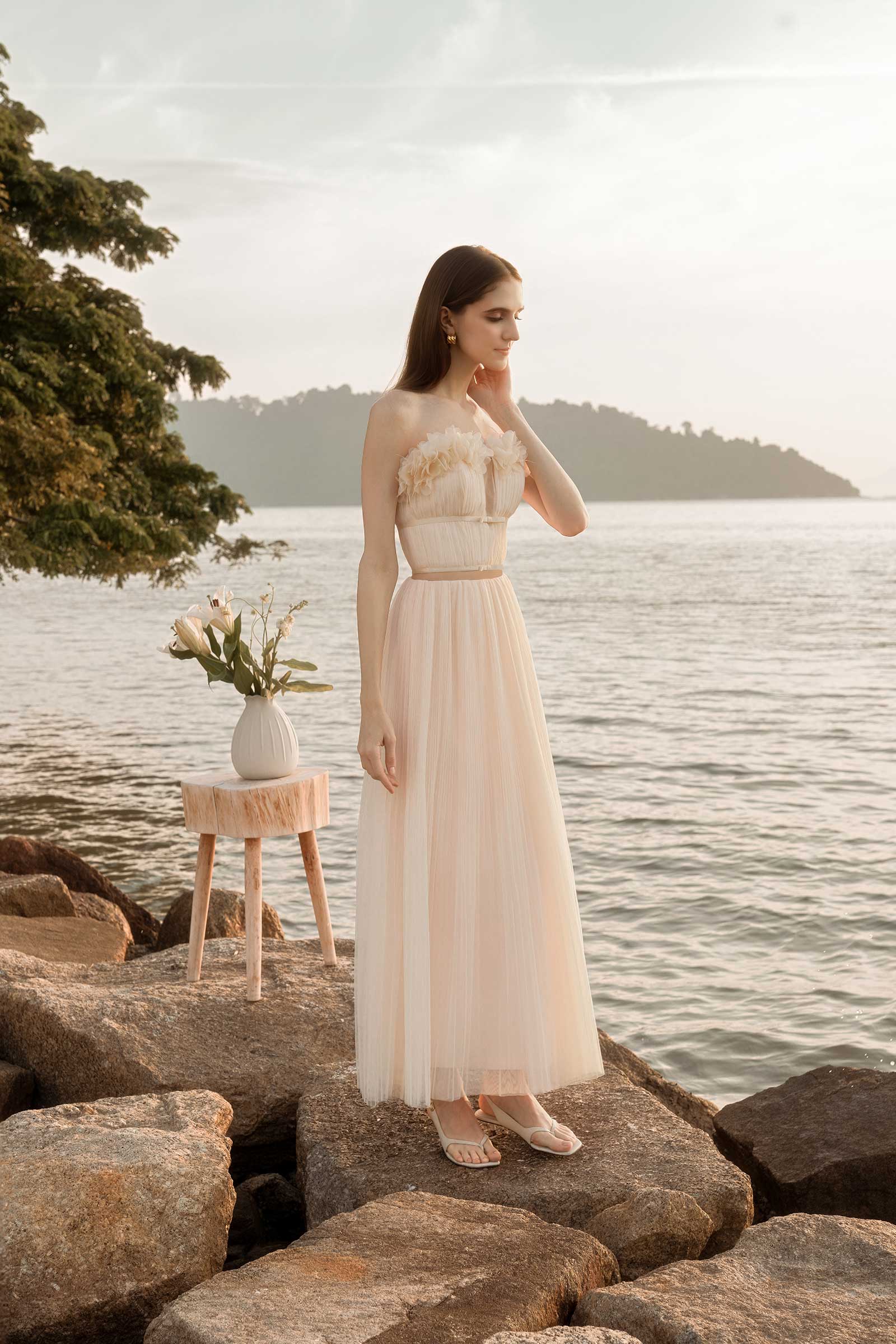 Diaveriale Tulle Skirt (Cream)