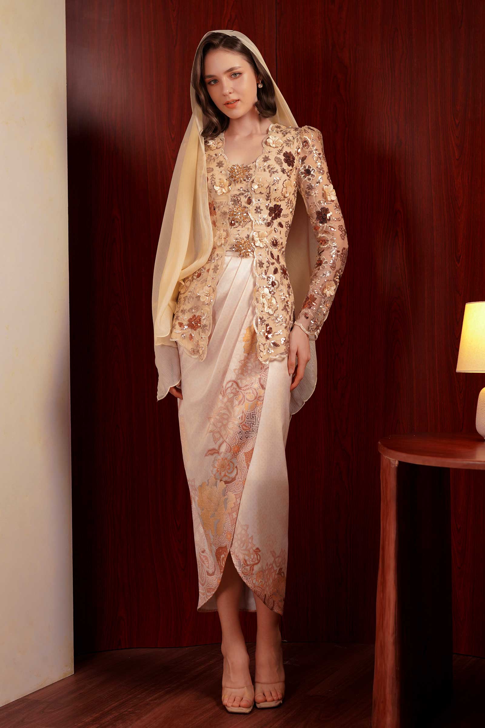 Sapphire Heritage Kebaya Set (Gold)