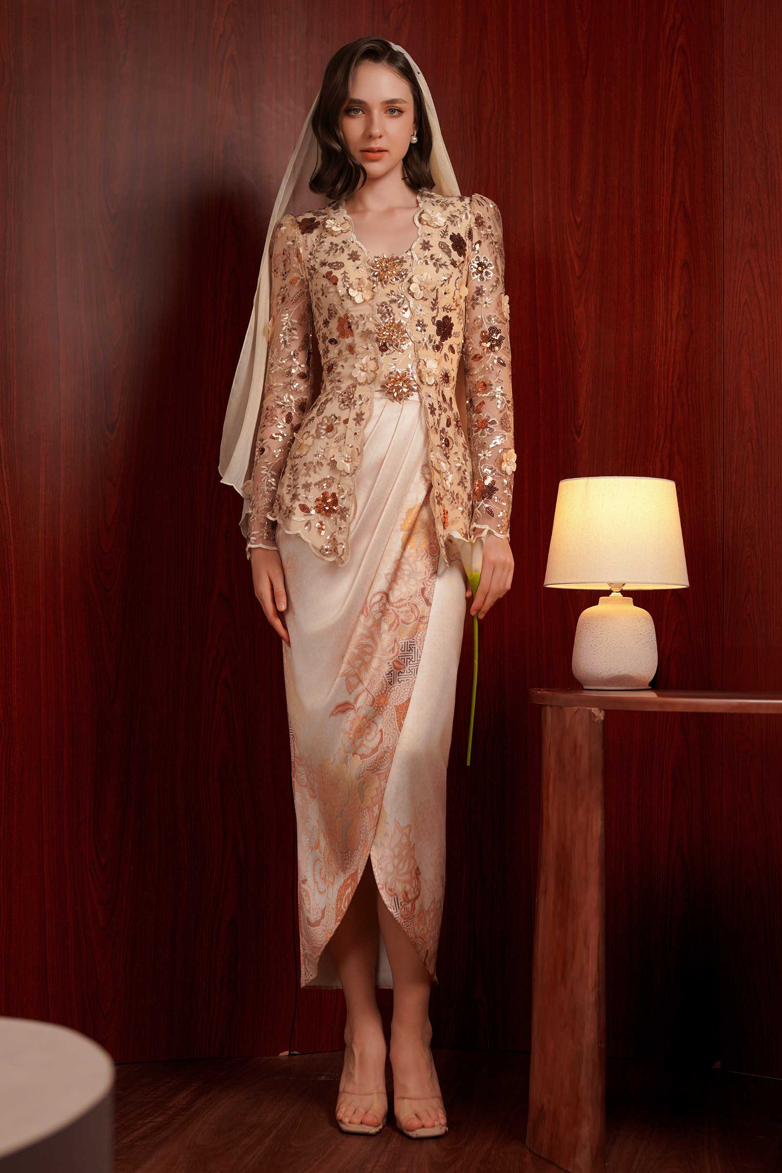 Sapphire Heritage Kebaya Set (Gold)
