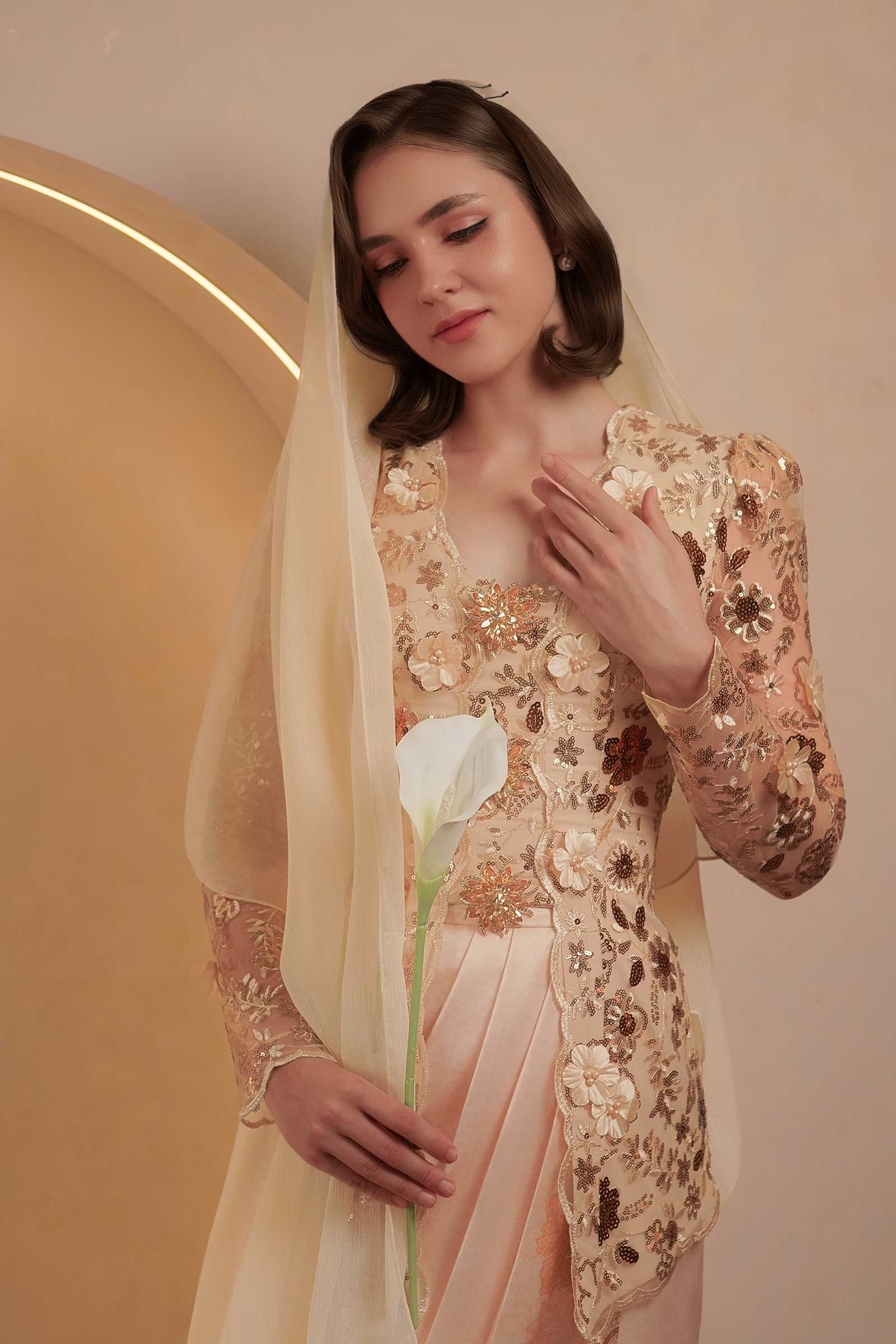 Sapphire Kebaya Top (Gold)