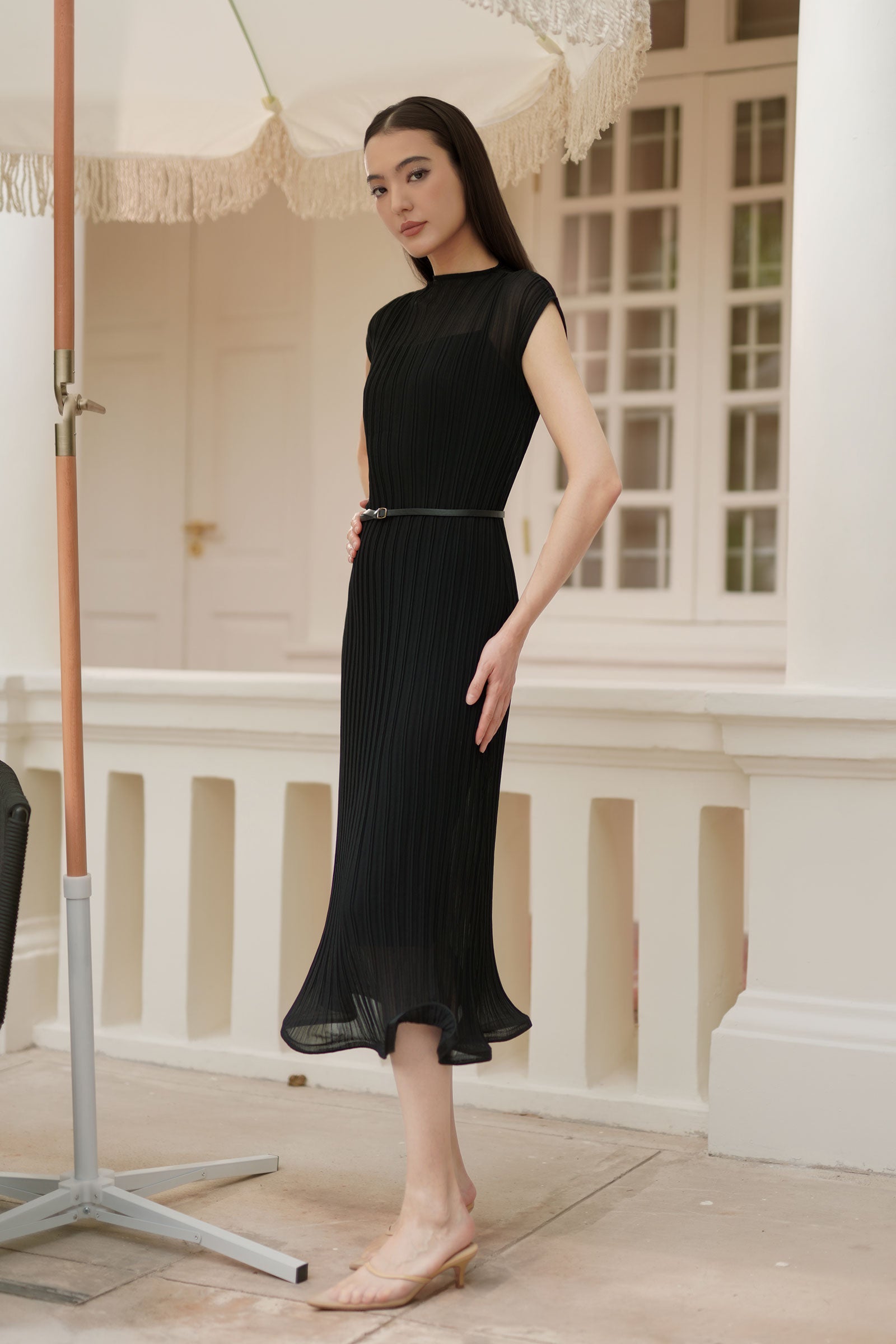 Éther Belted Dress (Black)
