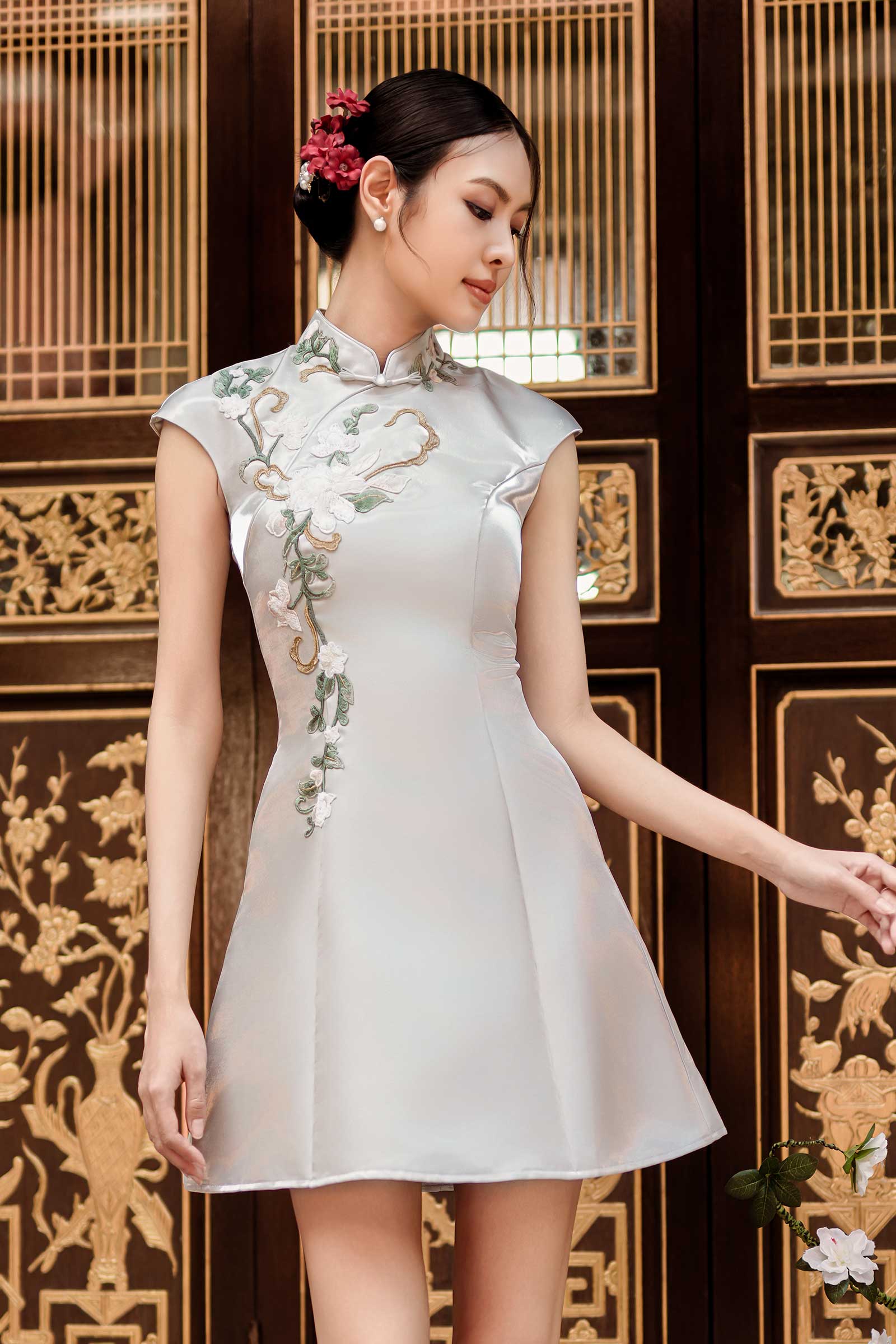 Xin Nee Bloom Qipao (Sage)