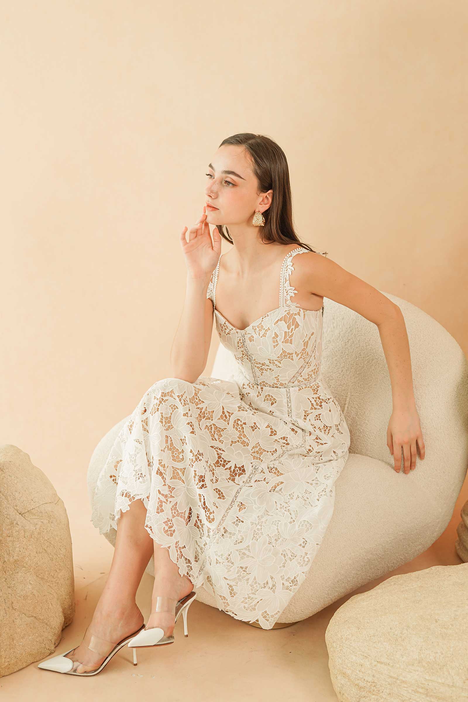 Doze Lace Dress (White)