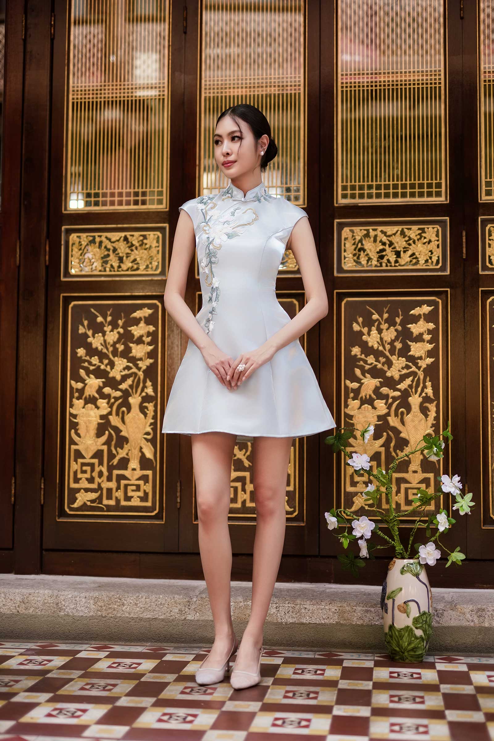 Xin Nee Bloom Qipao (Sage)