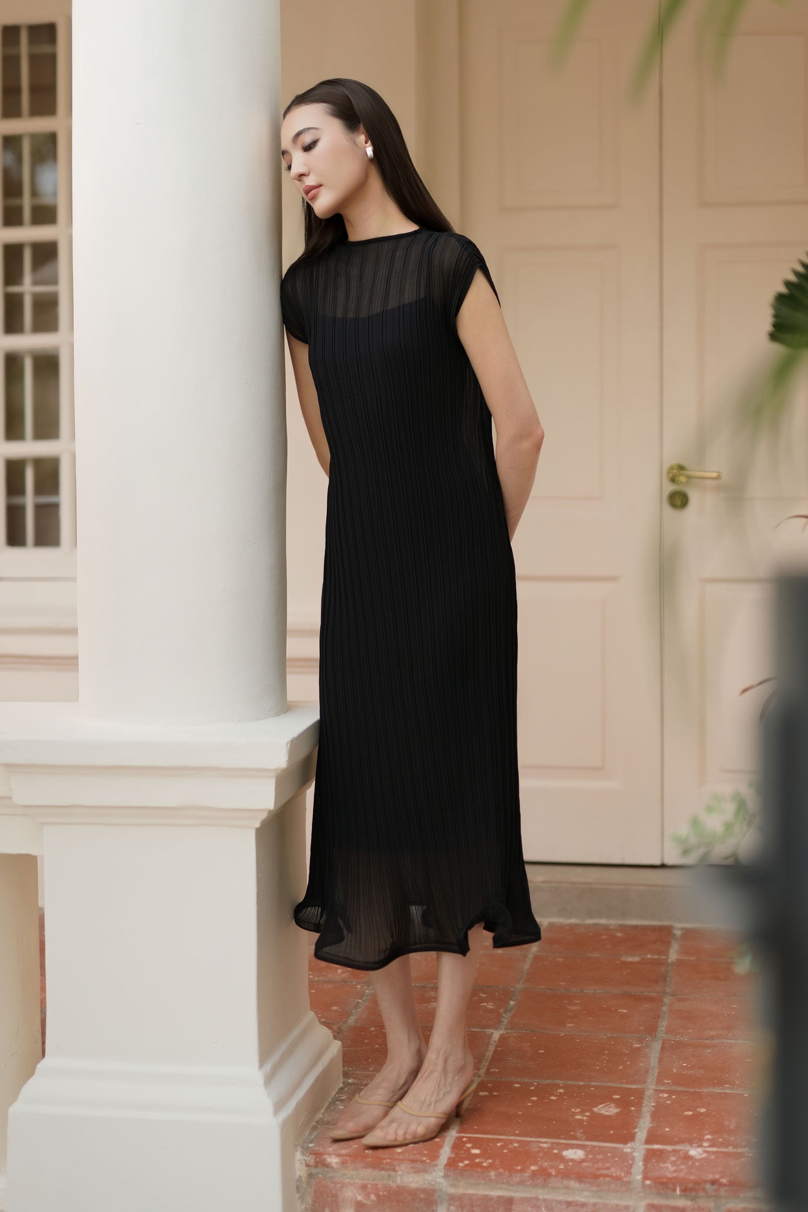 Éther Belted Dress (Black)