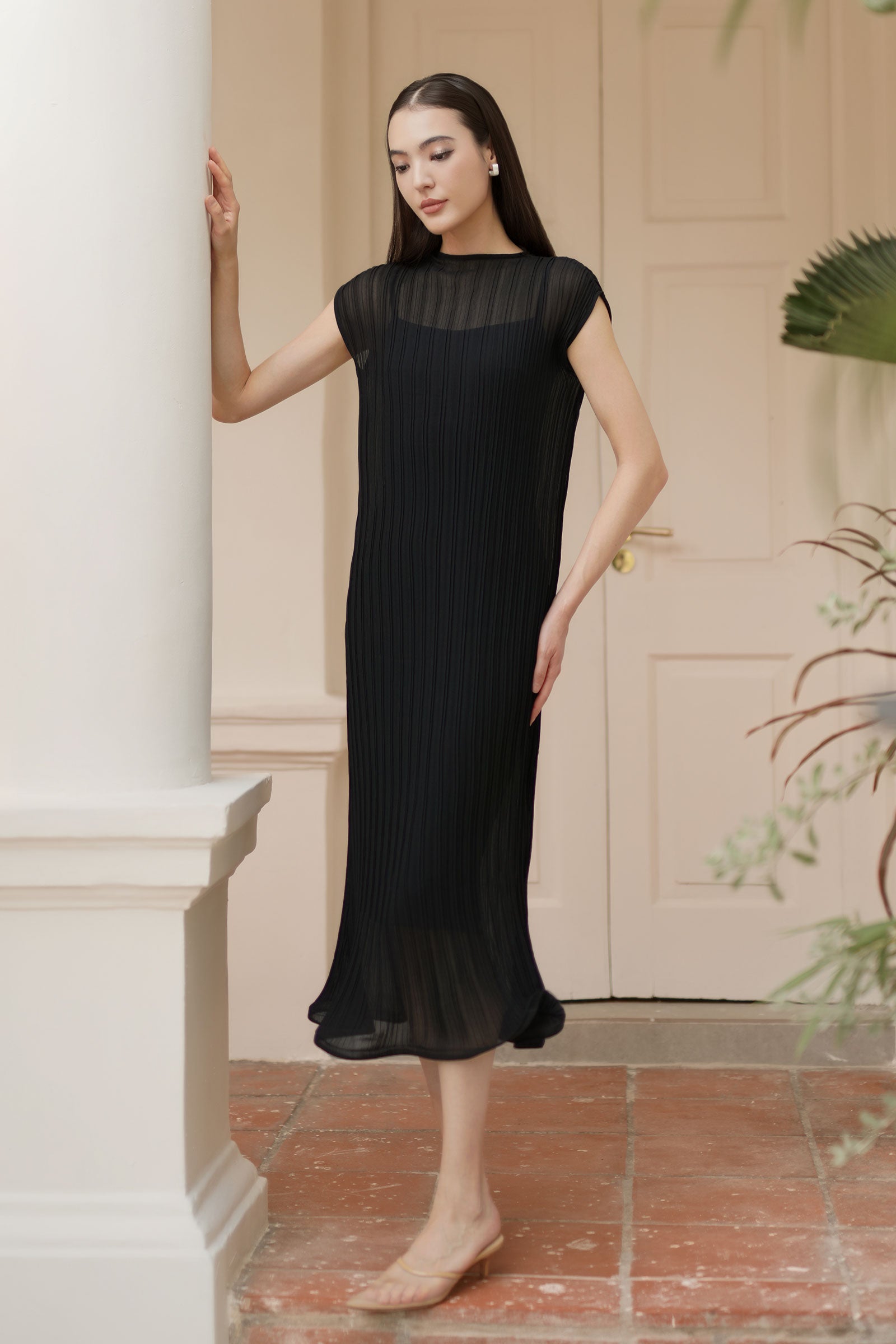 Éther Belted Dress (Black)