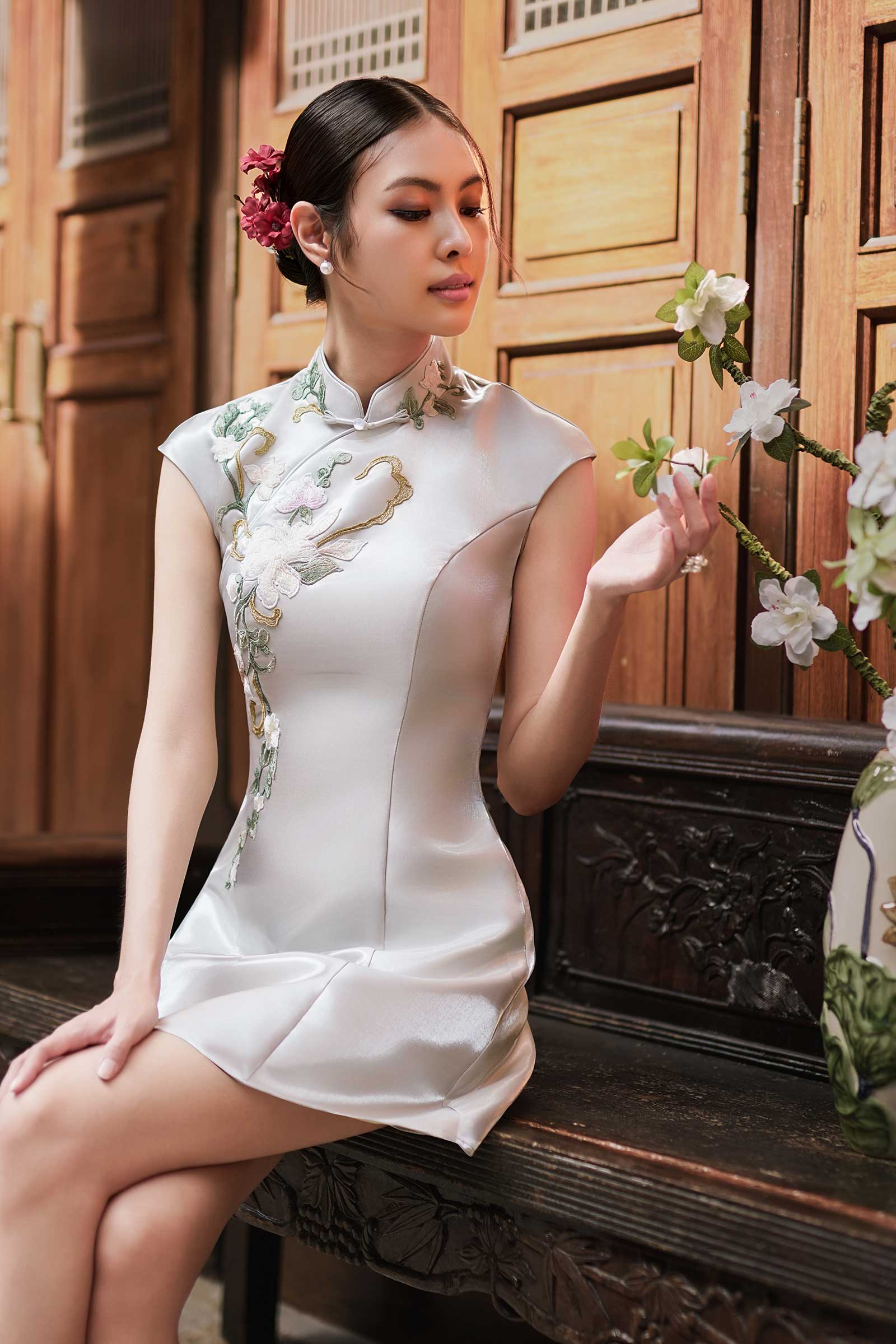 Xin Nee Bloom Qipao (Sage)