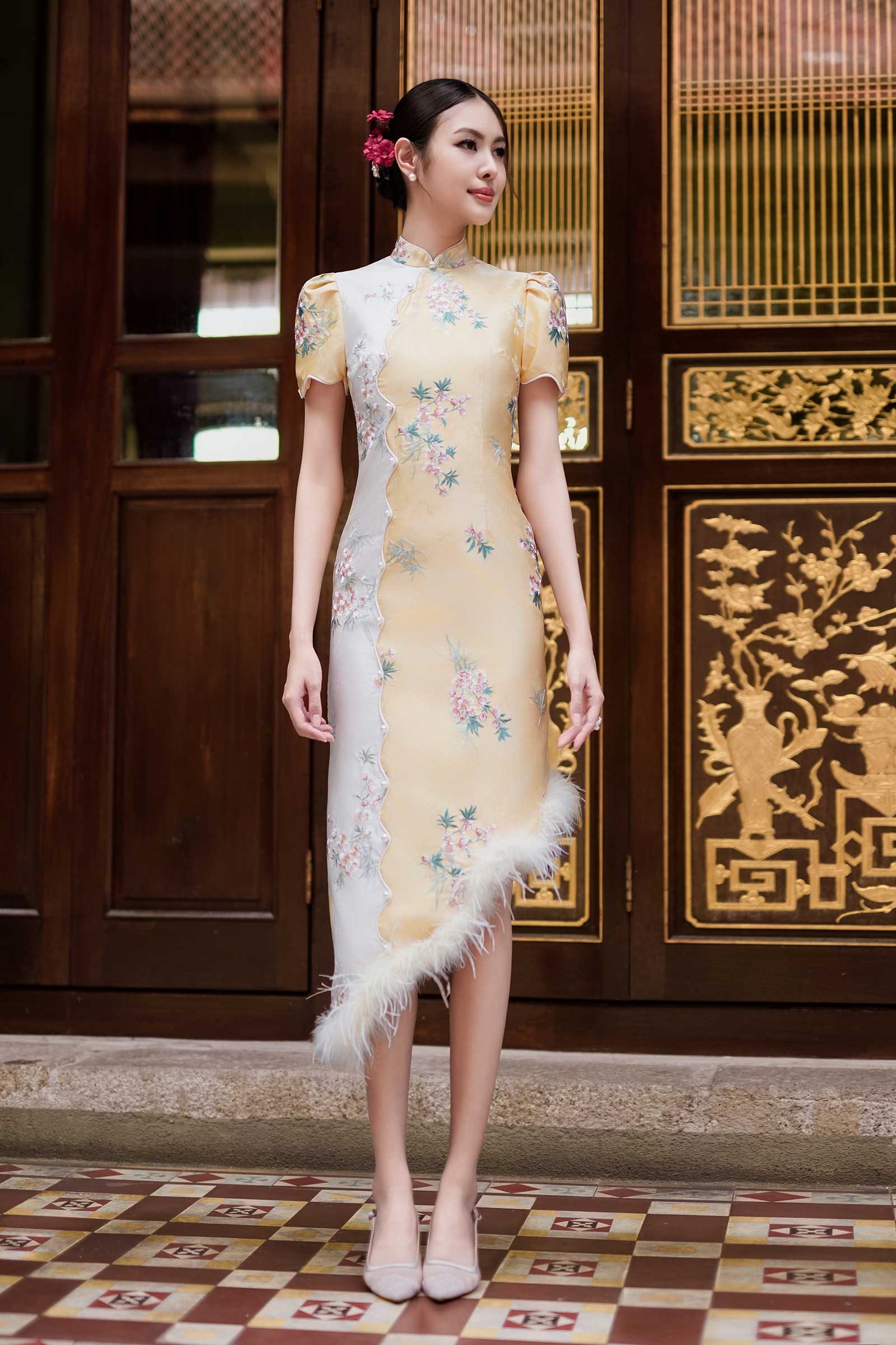Aurielle Qipao (Gold Yellow)