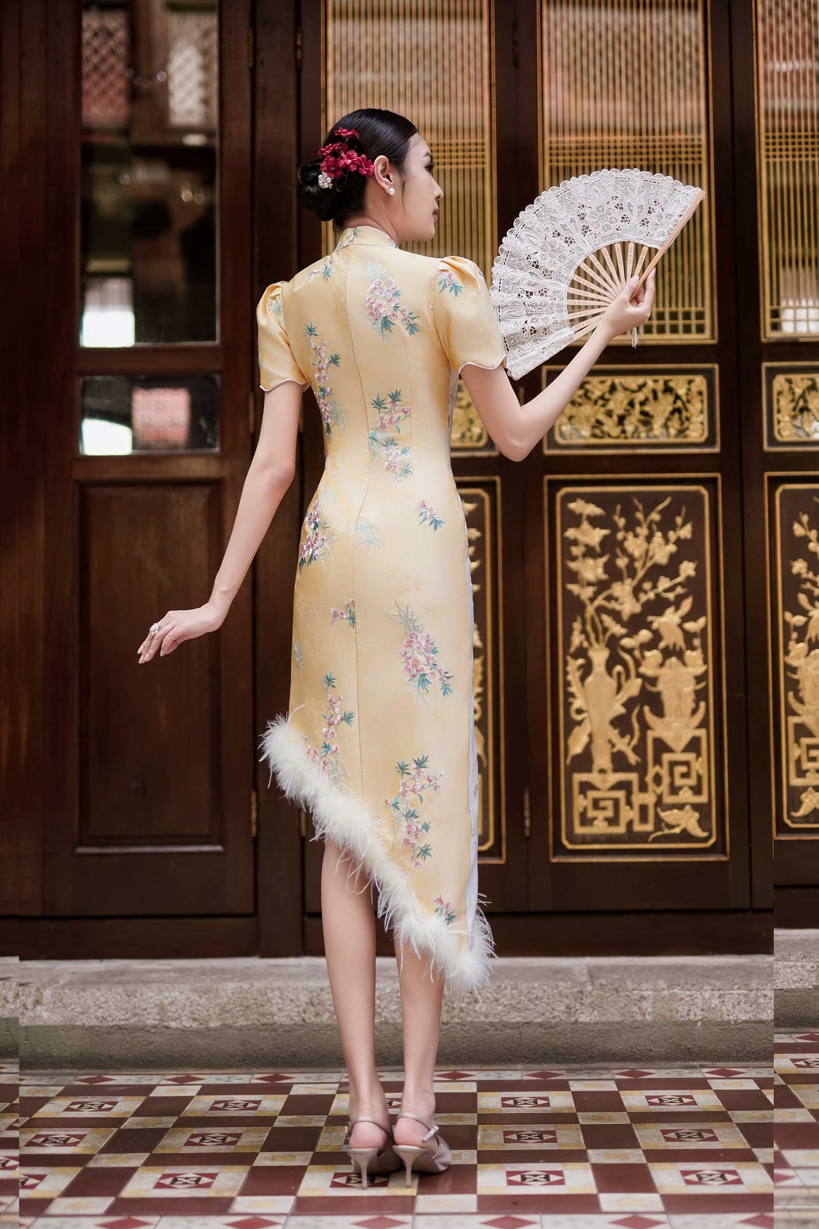 Aurielle Qipao (Gold Yellow)