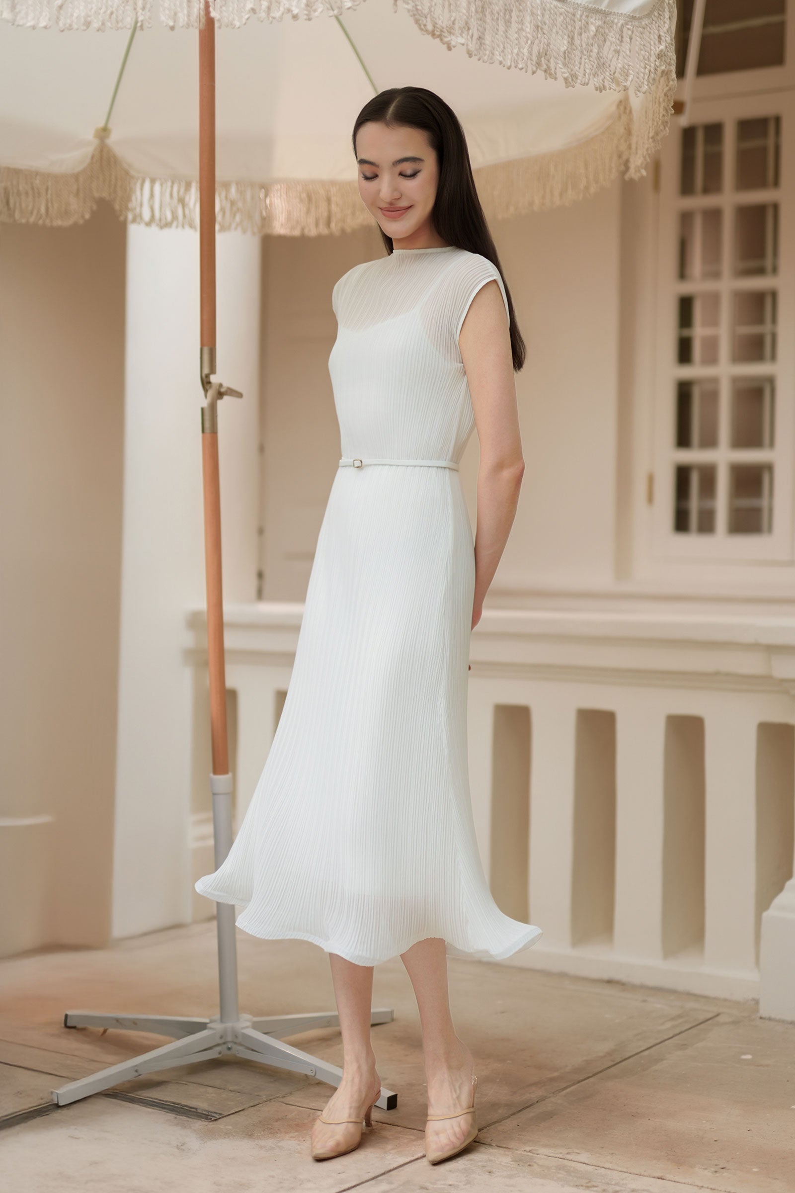Éther Belted Dress (White)