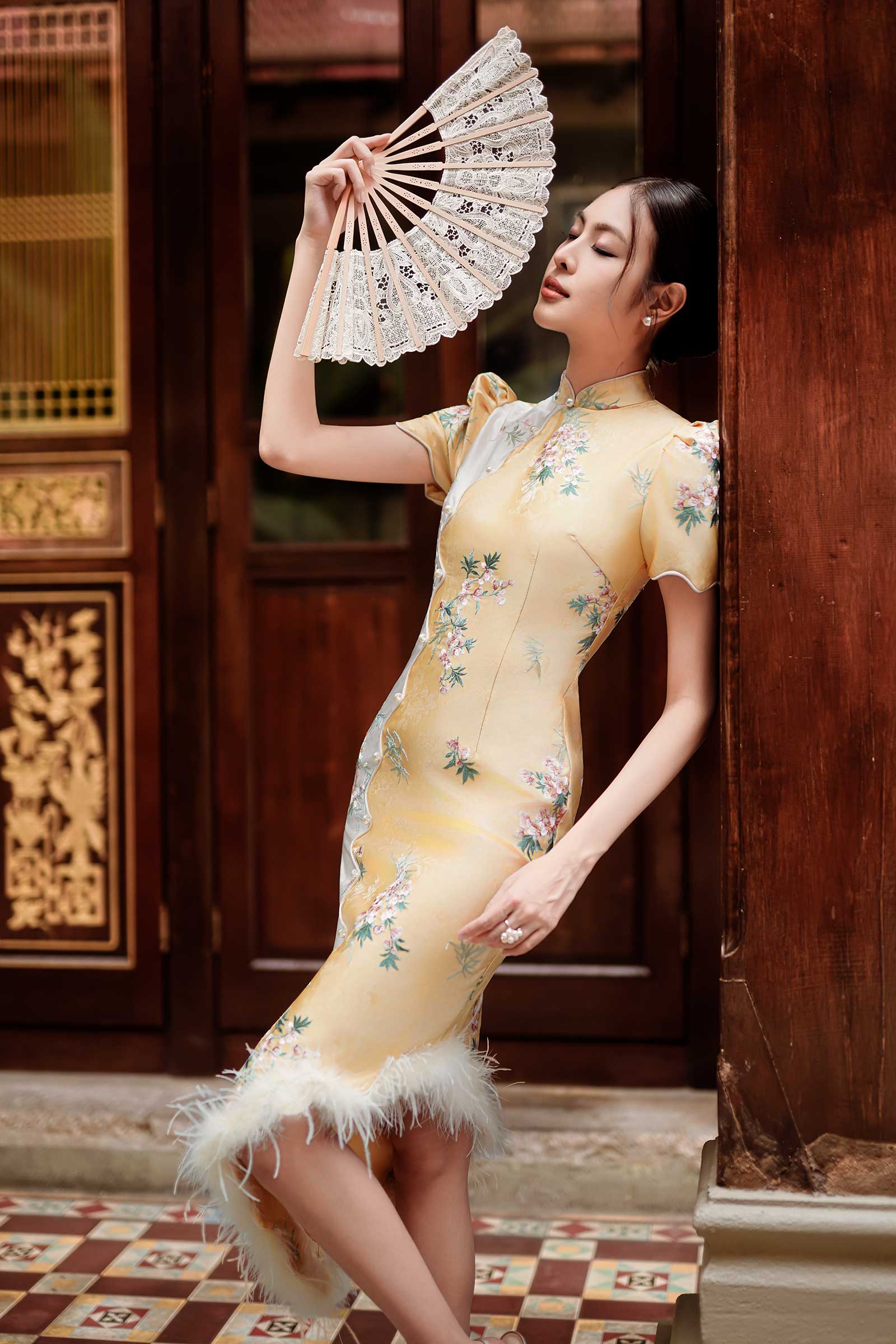 Aurielle Qipao (Gold Yellow)