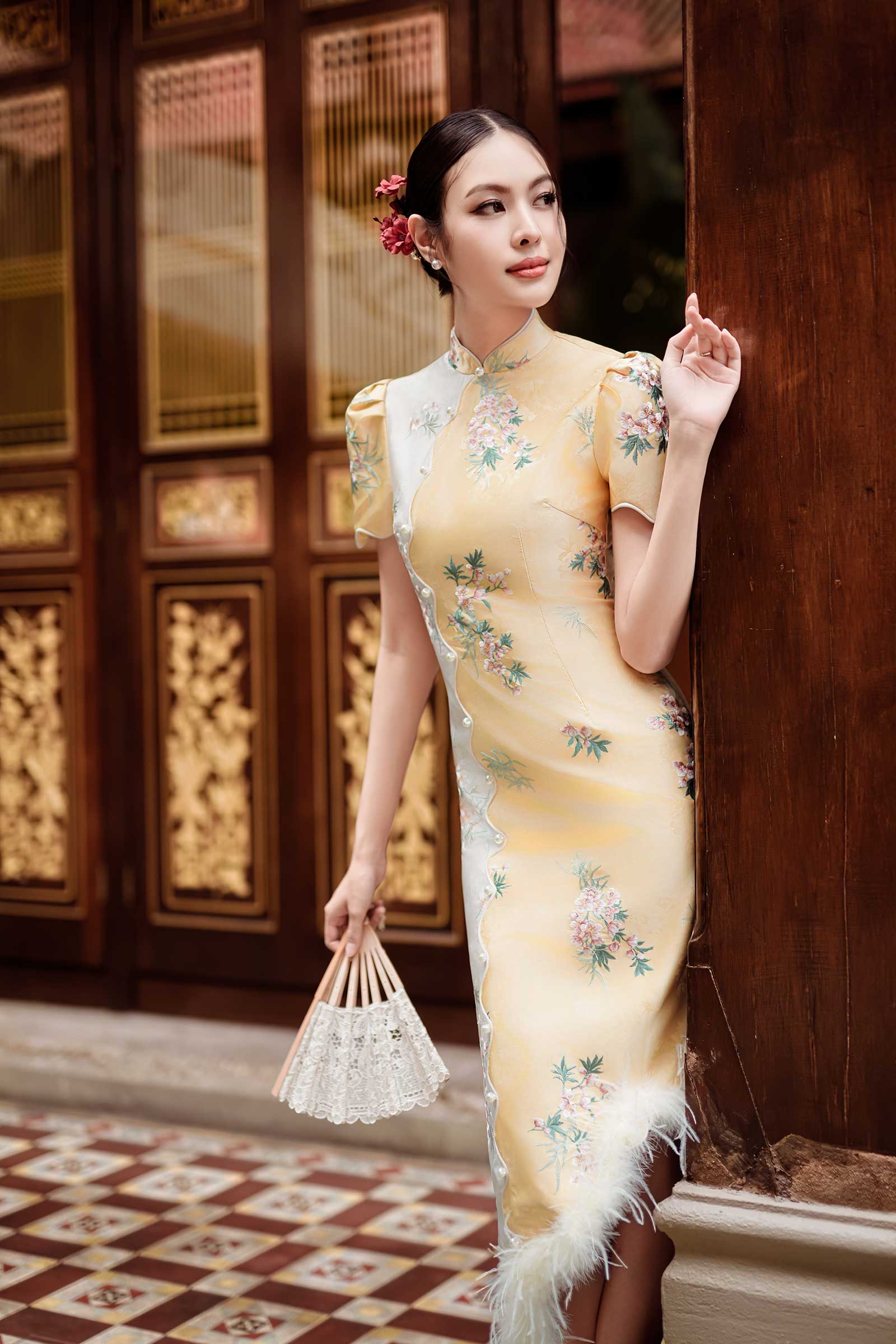 Aurielle Qipao (Gold Yellow)