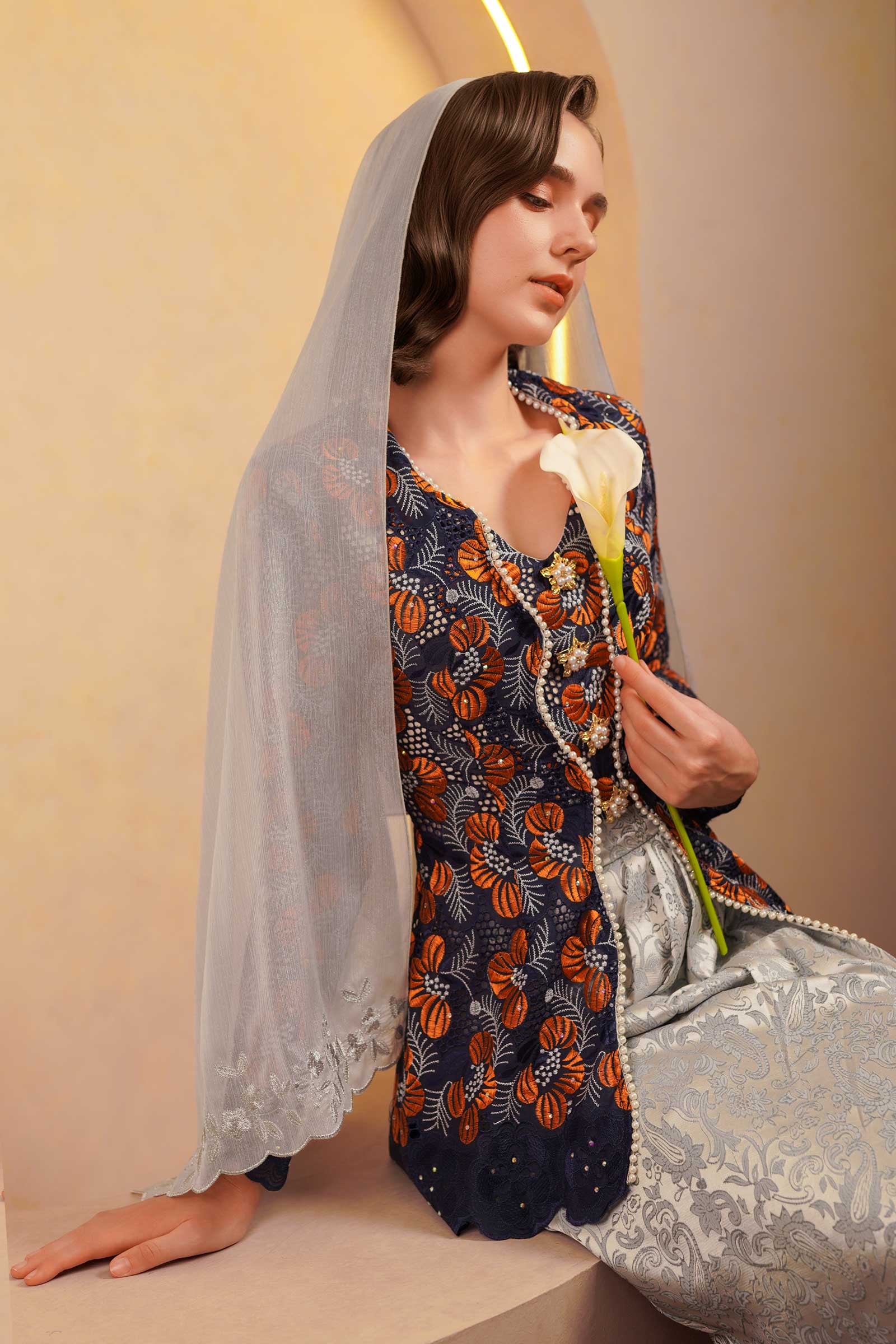 Kemboja Kebaya Top