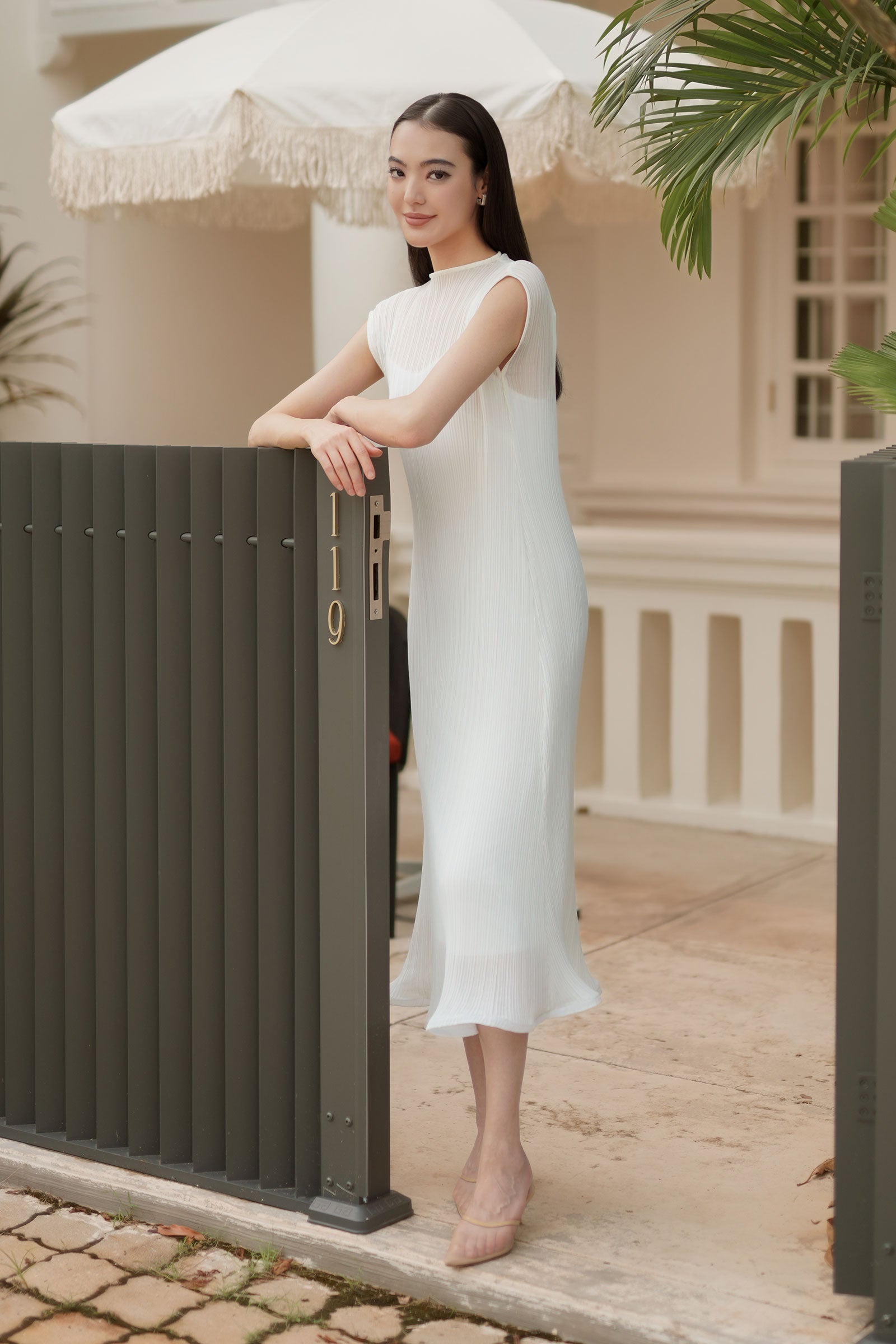 Éther Belted Dress (White)