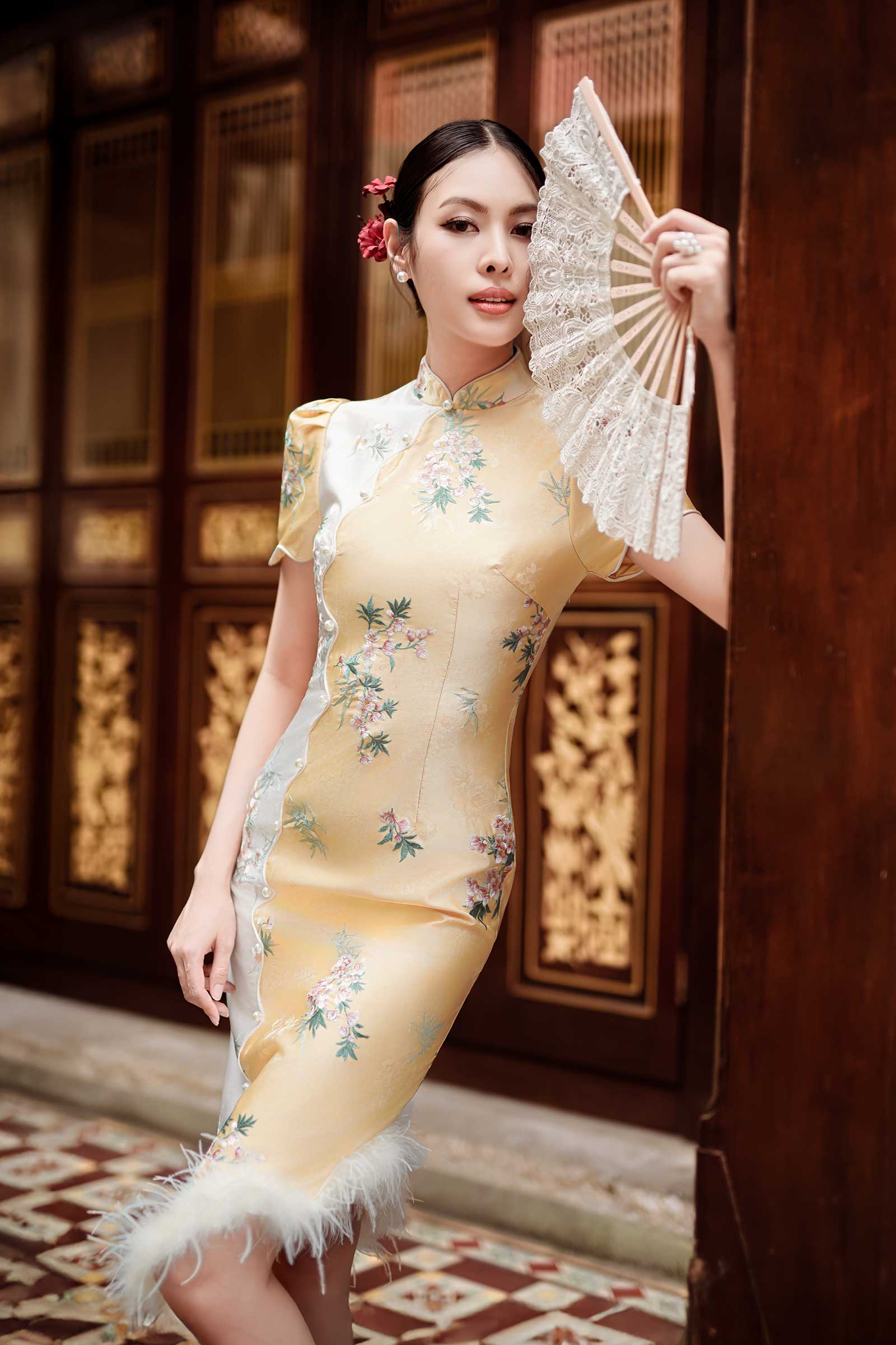 Aurielle Qipao (Gold Yellow)