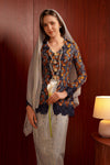 Kemboja Modern Kebaya Set (Blue)