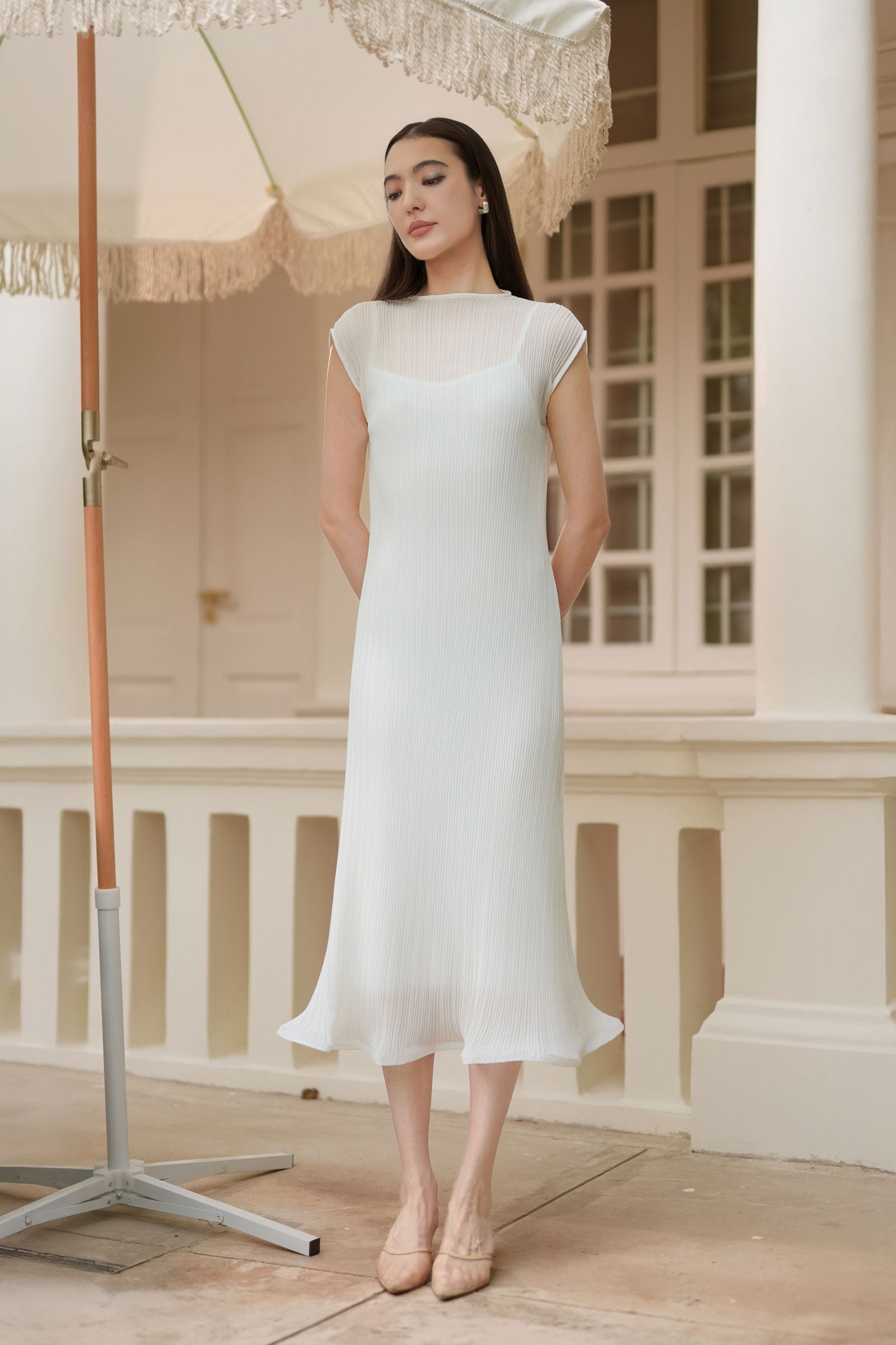 Éther Belted Dress (White)