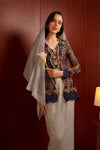 Kemboja Demure Kebaya Set (Blue)