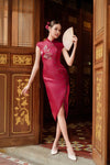 Peony Qipao (Maroon)