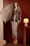 Kemboja Modern Kebaya Set (Blue)