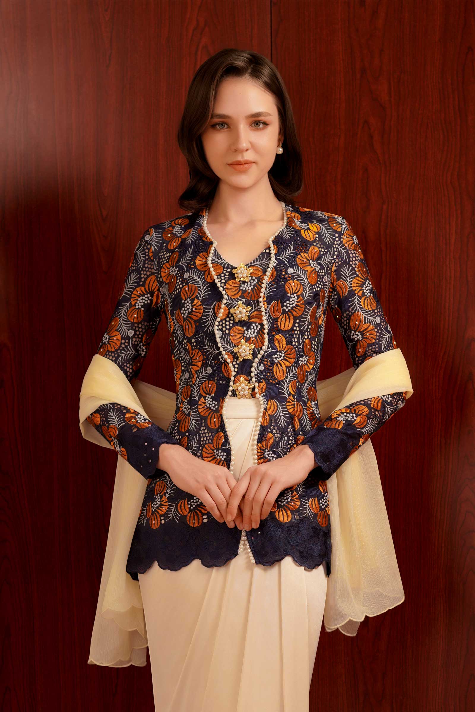 Kemboja Kebaya Top