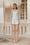 Clémence Linen Top (Baby Blue)