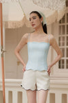 Clémence Linen Top (Baby Blue)