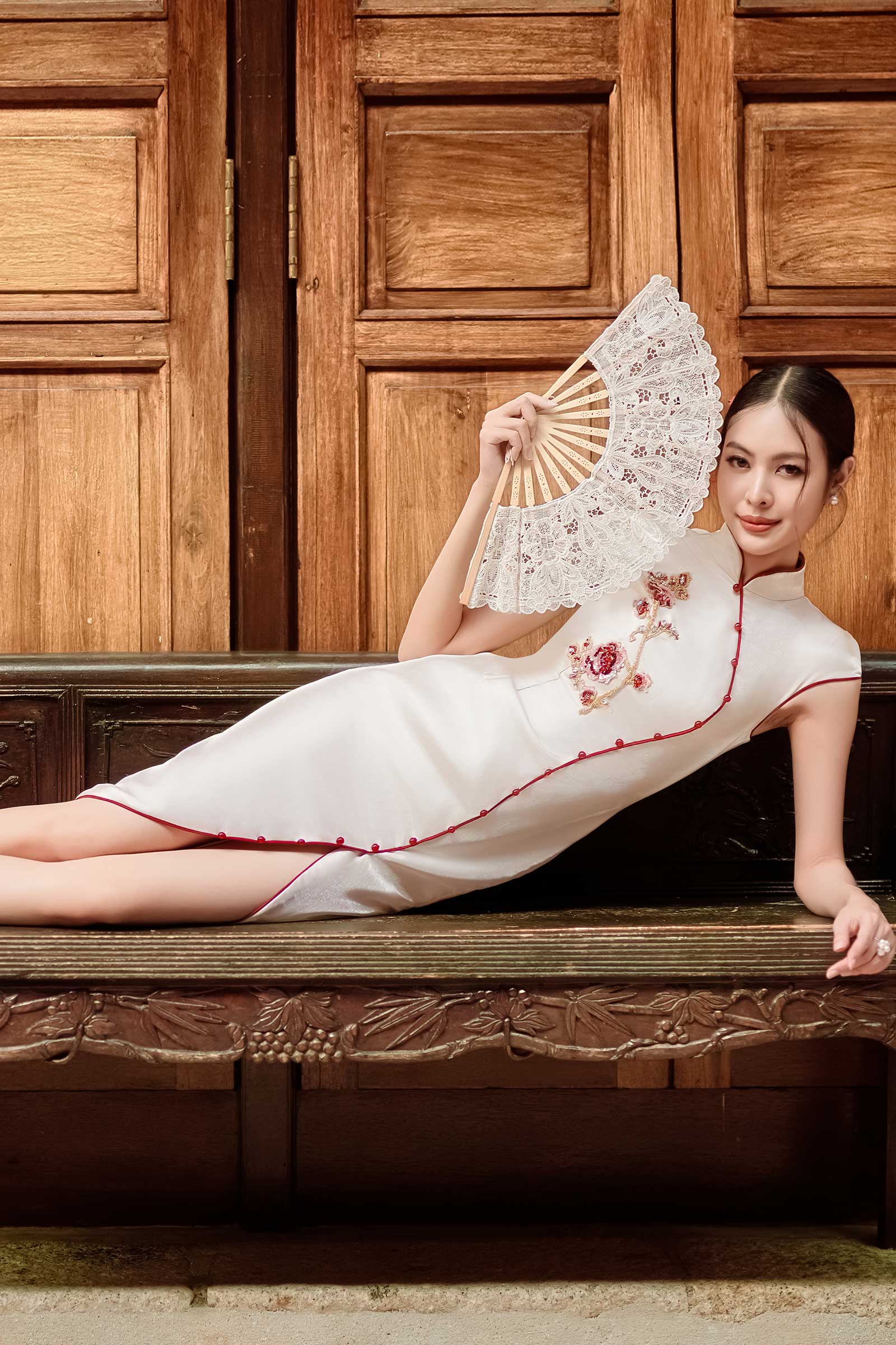 Peony Qipao (Champagne)