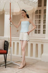 Clémence Linen Top (Baby Blue)