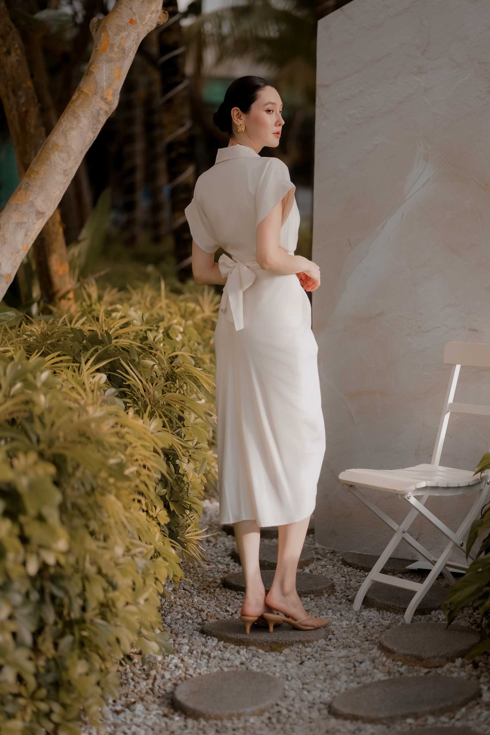 Delsince Shirt Dress (Cream)