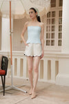Clémence Linen Top (Baby Blue)