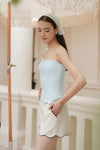 Clémence Linen Top (Baby Blue)