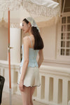 Clémence Linen Top (Baby Blue)