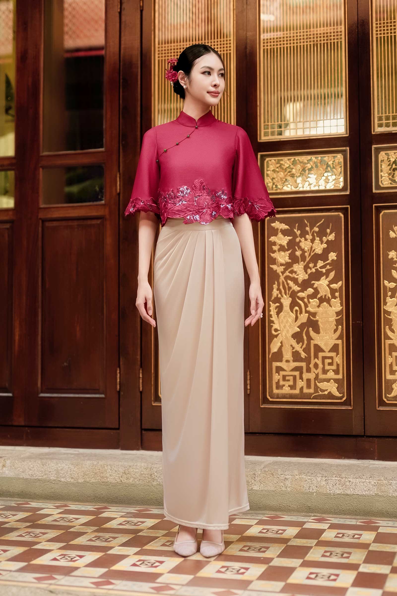 Diavene Skirt (Champagne)