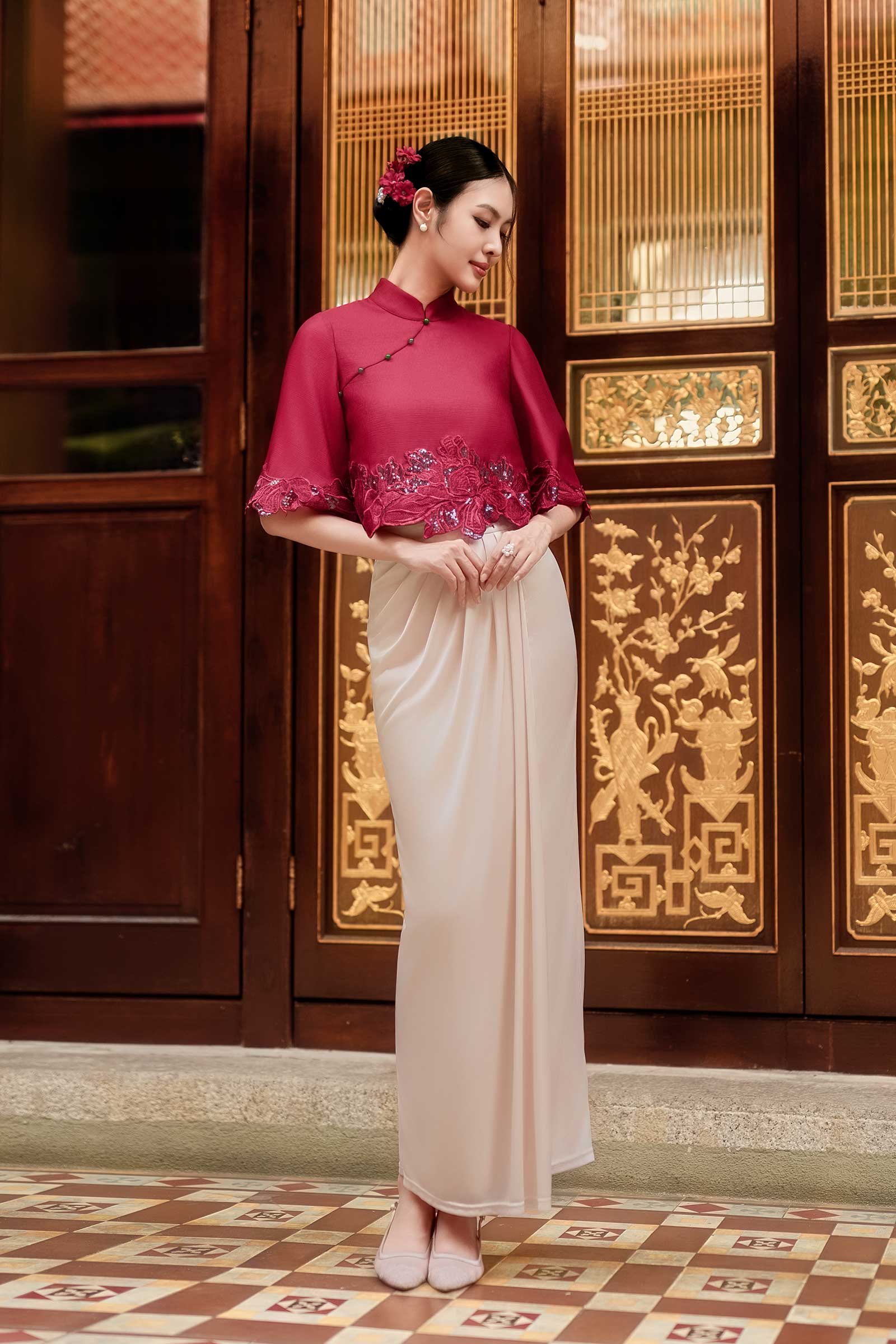 Diavene Skirt (Champagne)