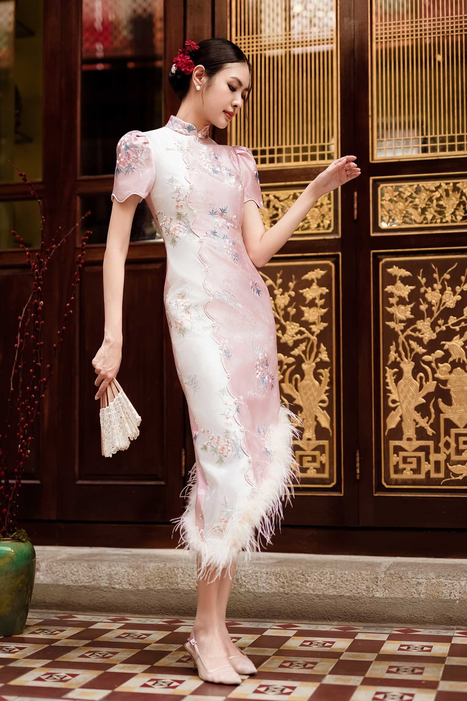 Aurielle Qipao (Pink)