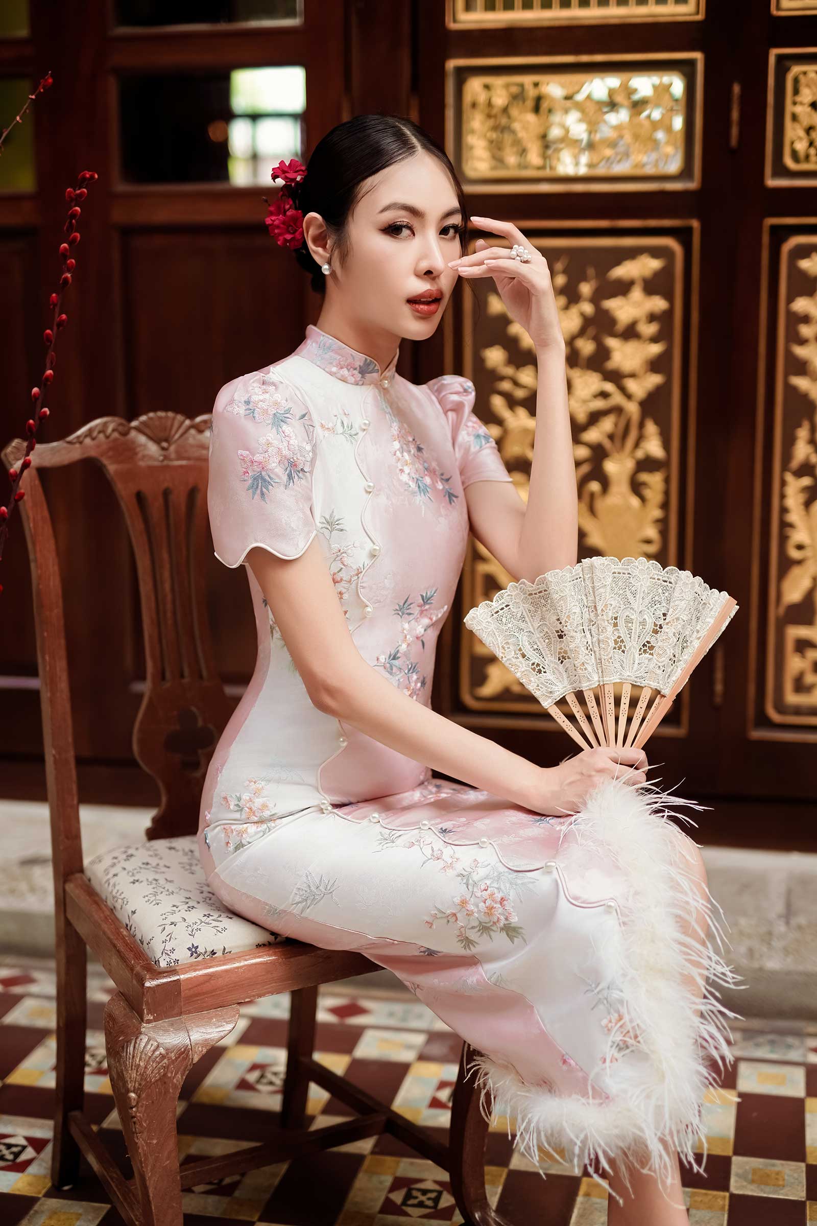 Aurielle Qipao (Pink)