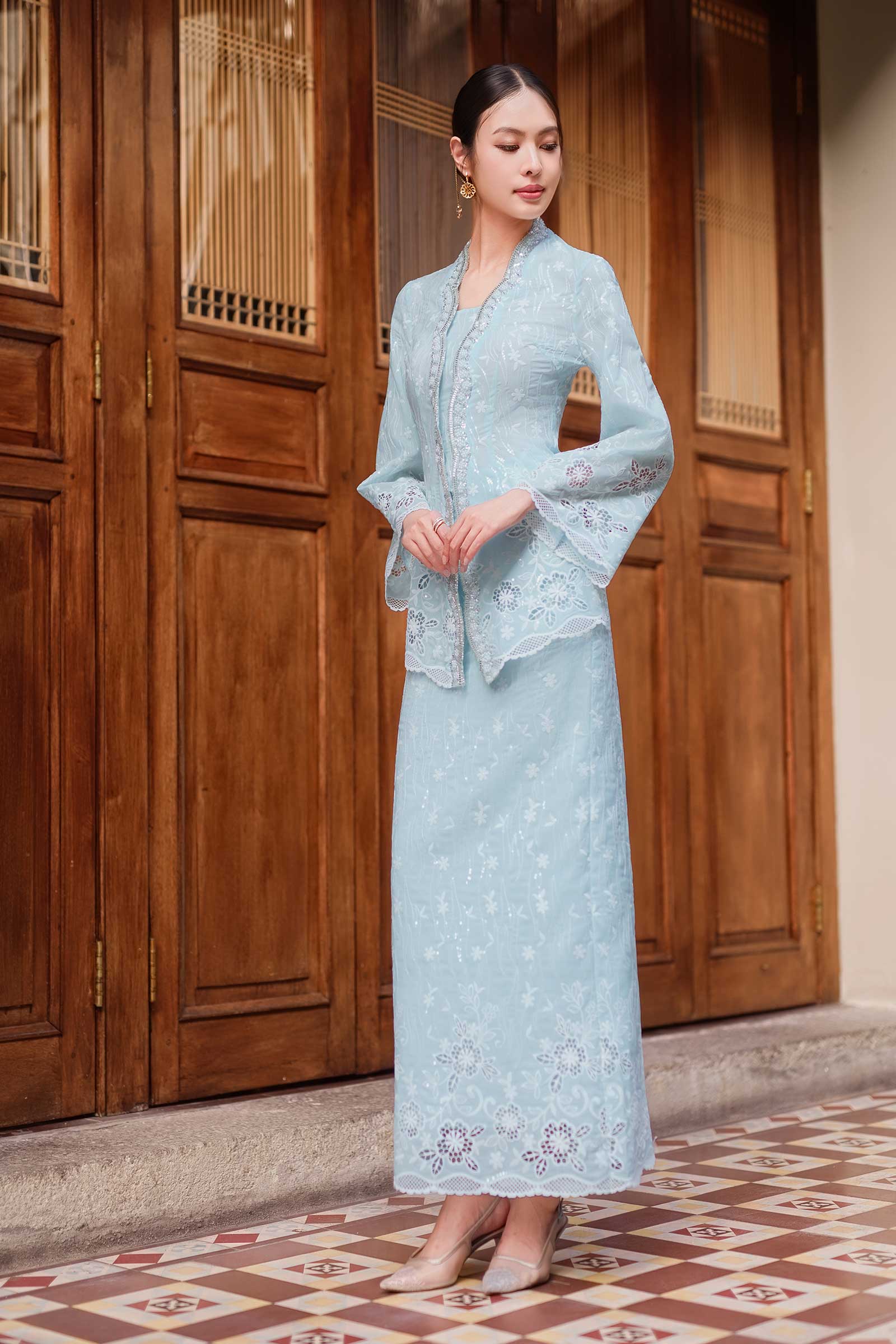 Sofea Kebaya Set (Baby Blue)