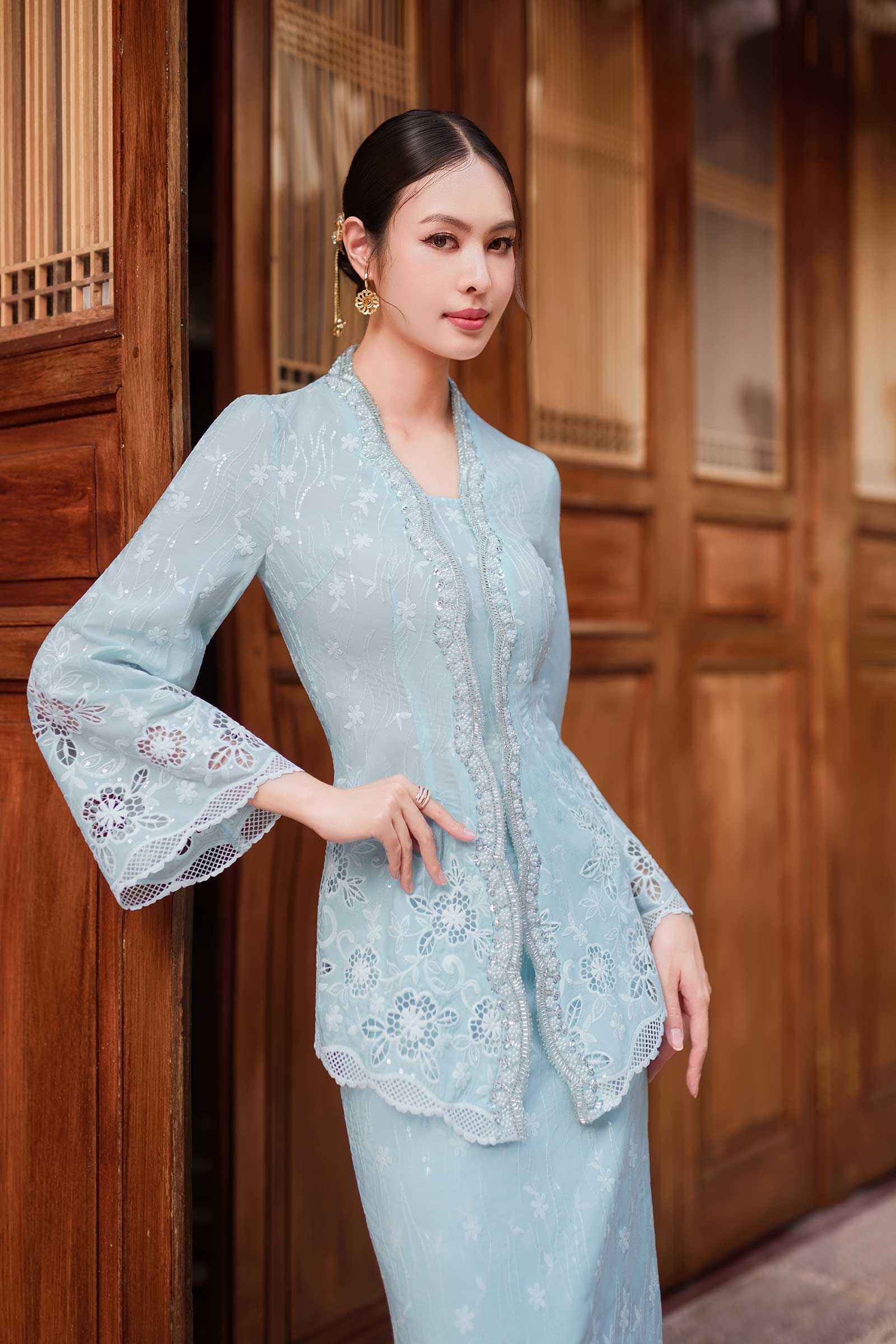 Sofea Kebaya Set (Baby Blue)